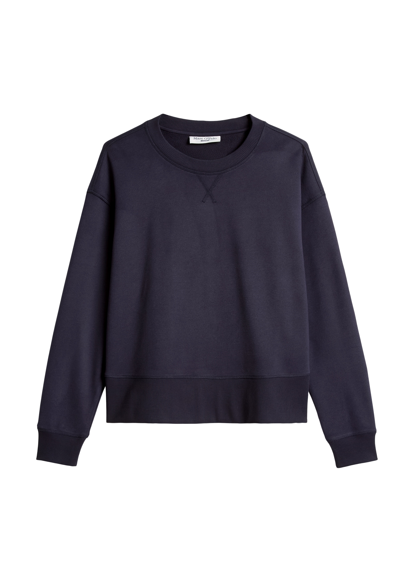 Marc O'Polo DENIM Sweatshirt , basic, lockere Form, mit Seitenschlitzen
