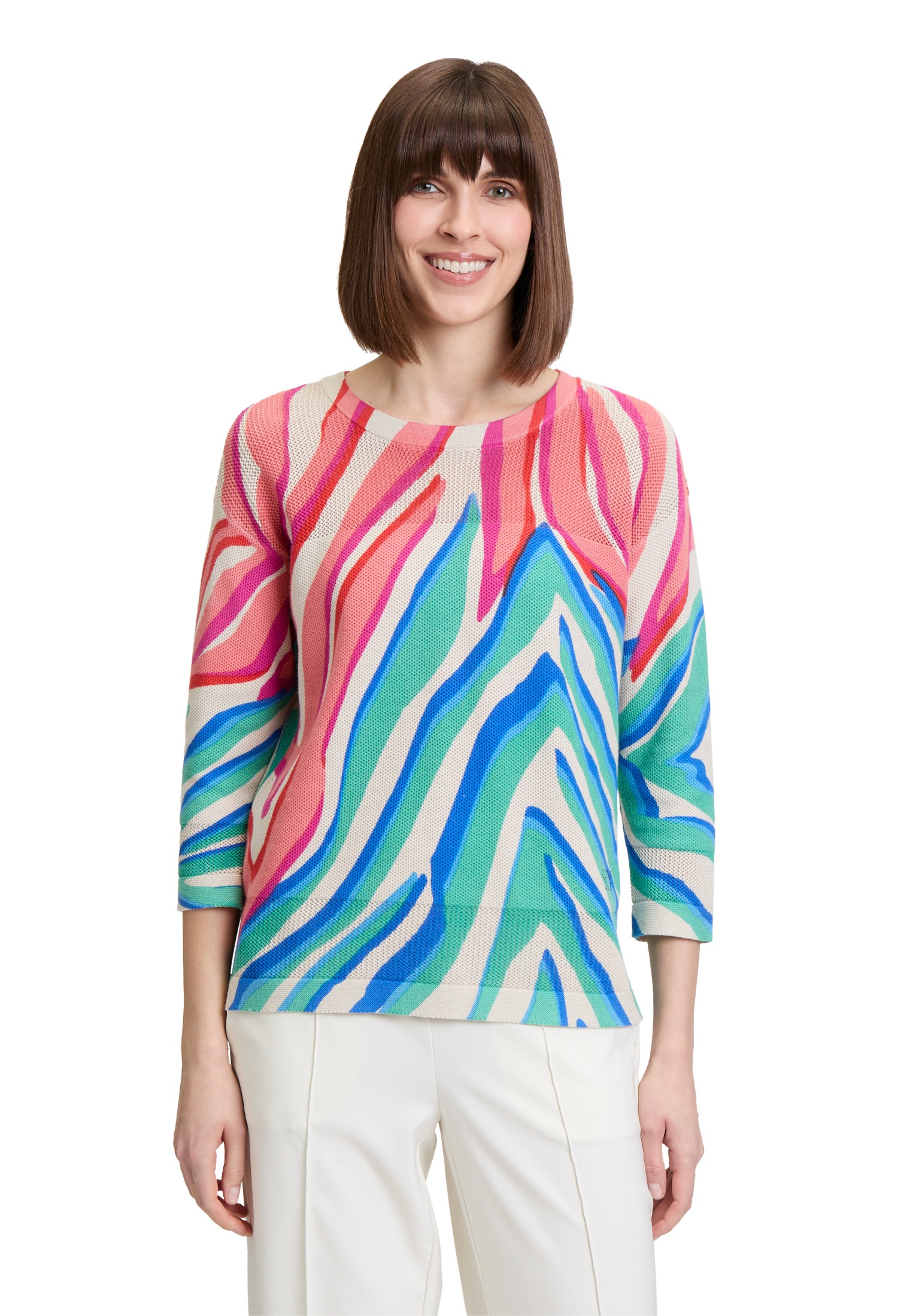 Betty Barclay Strickpullover "Betty Barclay Damen Feinstrickpullover mit Pr günstig online kaufen