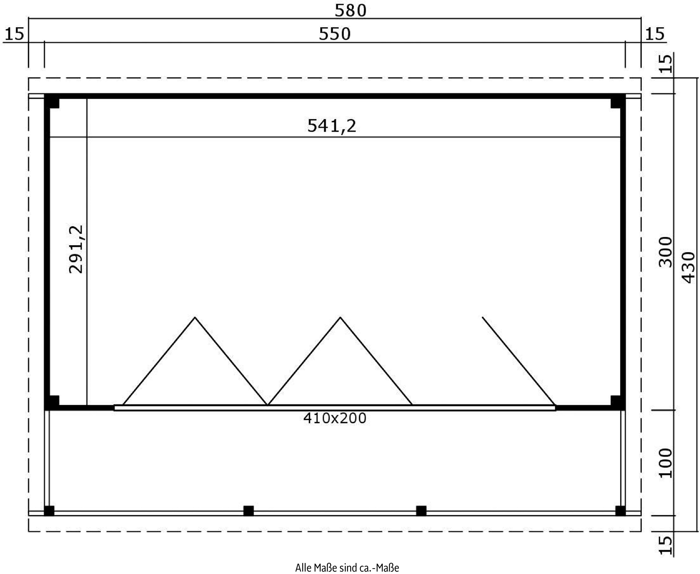 LASITA MAJA Gartenhaus »LIVERPOOL«, (Set, inkl. Fussbodenbretter zum verlegen)