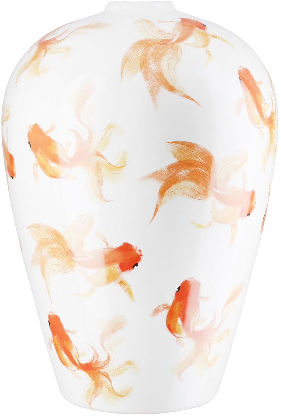GILDE Tischvase »Vase bauchig Neon weiß H. 30 cm«, (1 St.)