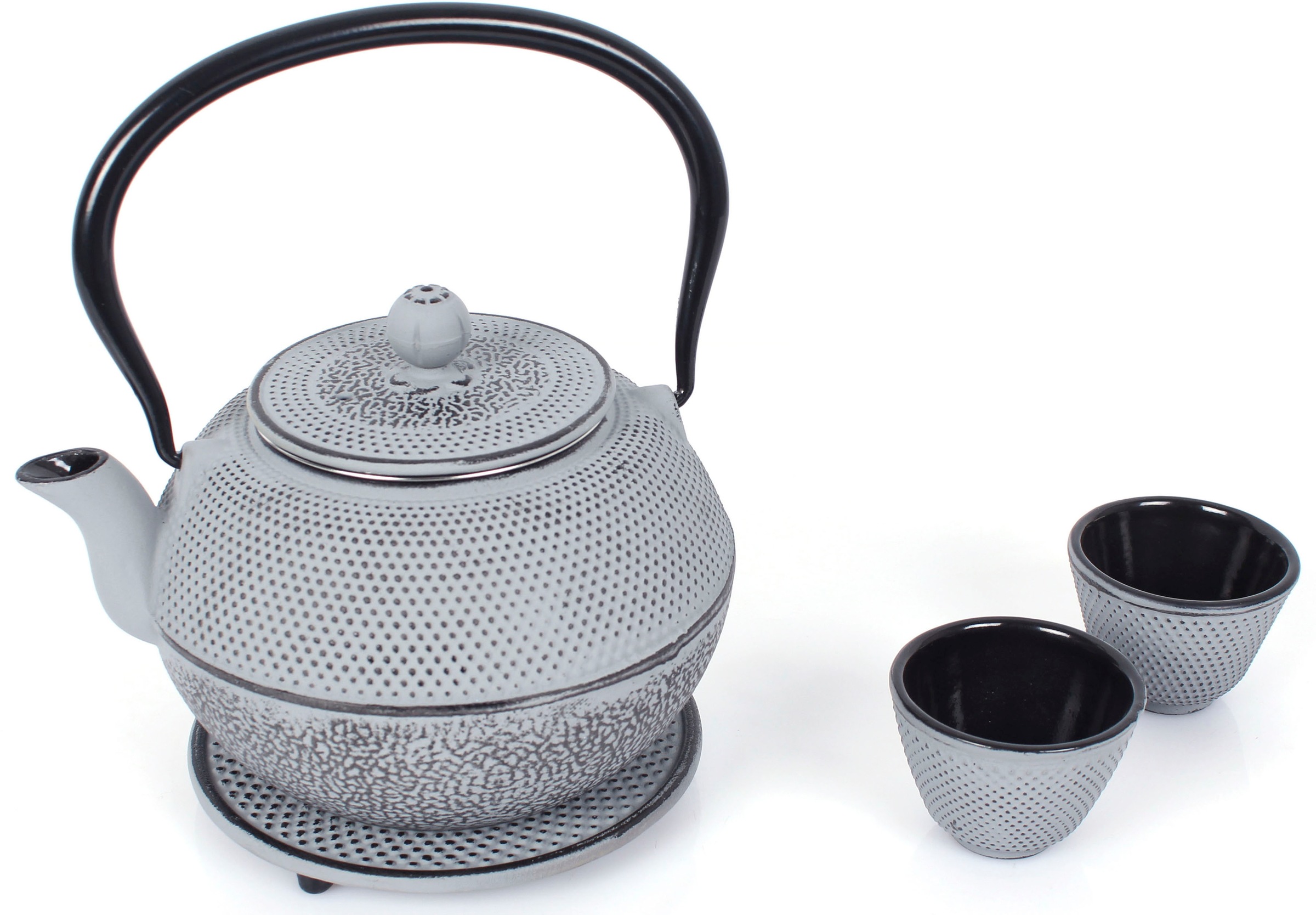 ECHTWERK Teeservice Gusseisen, im Vintage-Design, 1,1 Liter, mit abnehmbarem Sieb