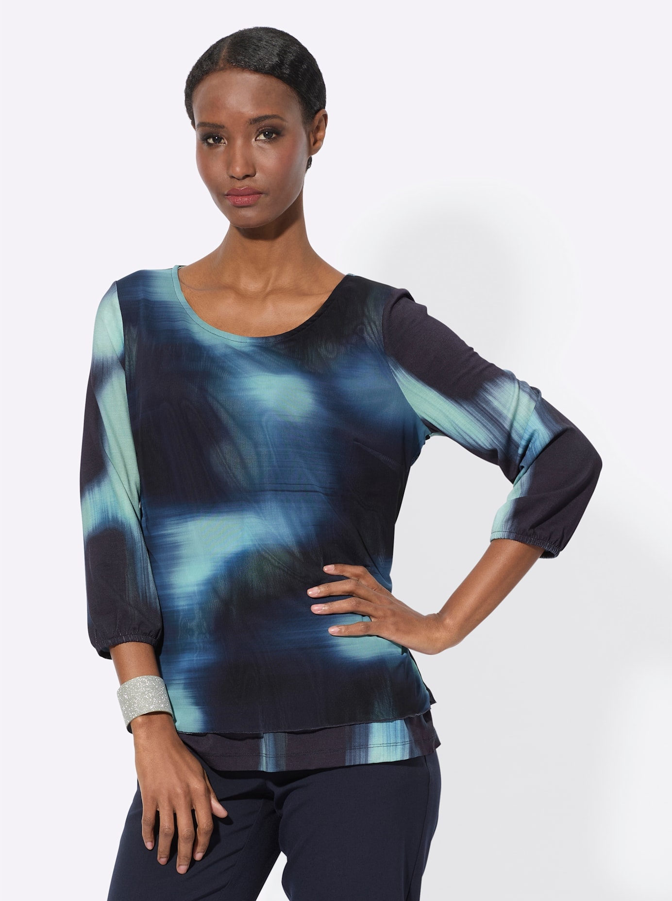 creation L Print-Shirt »Mesh-Shirt«, (1 tlg.)