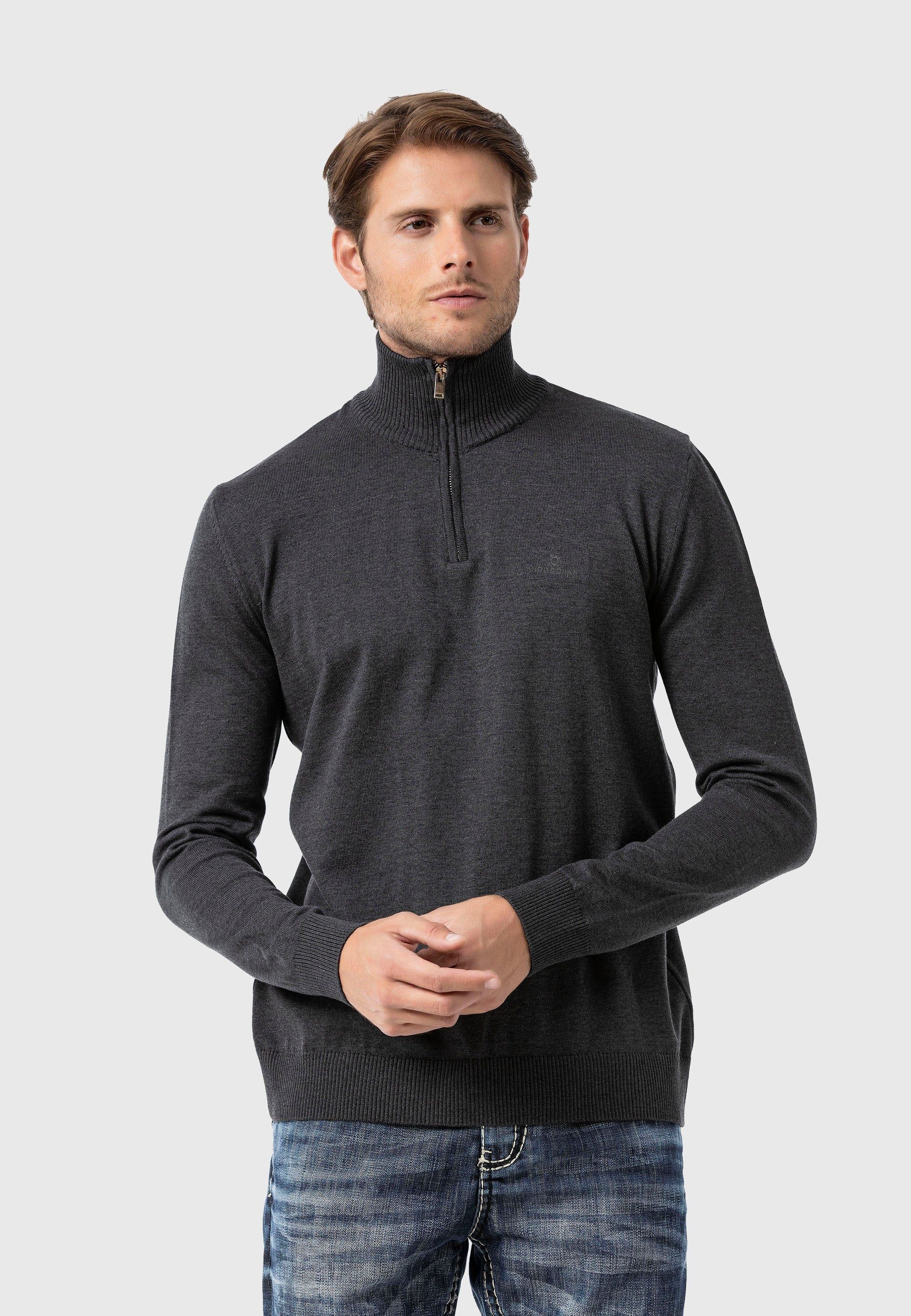 Cipo & Baxx Troyer "Pullover", (1 tlg.), mit Troyer-Kragen günstig online kaufen