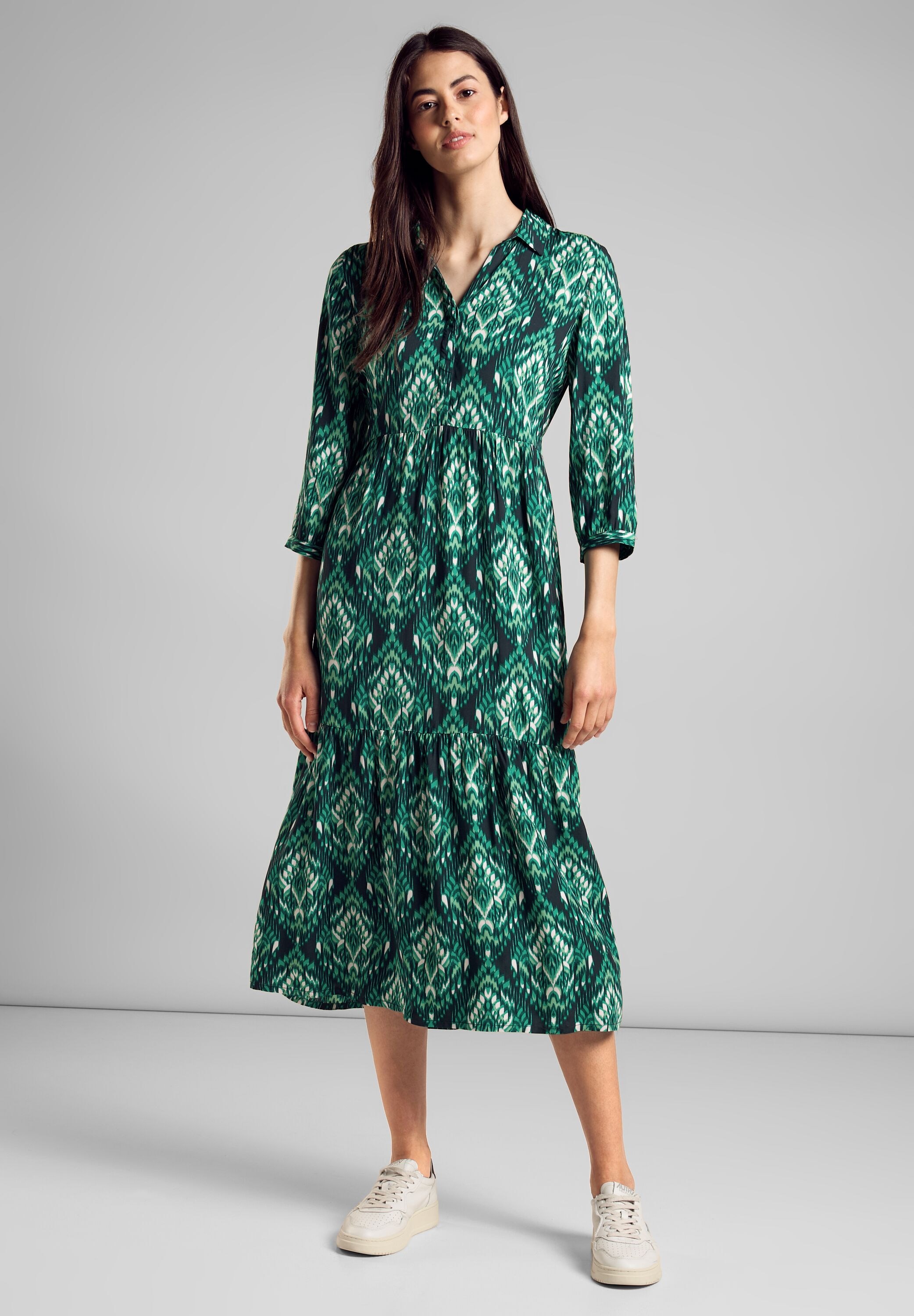 Midikleid, mit All-Over Print