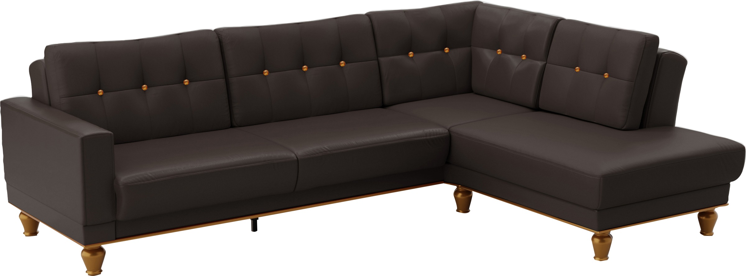 Thumbnail - sit&more Ecksofa "Orient 5 L-Form" mit Strass-Stein, wahlweise mit Bettfunktion und Bettkasten