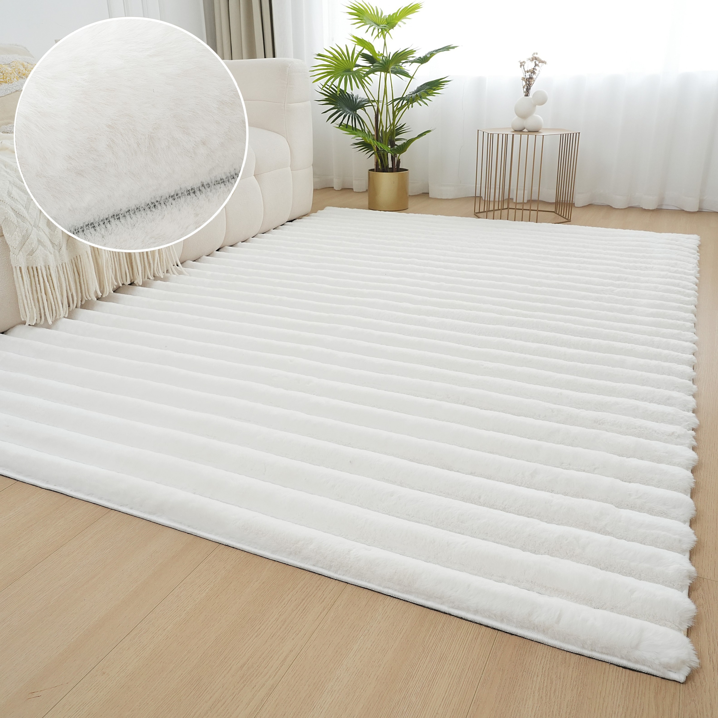 OTTO home Teppich "Melanie, Kunstfellteppich, besonders weich, Hoch-Tief-Ef günstig online kaufen