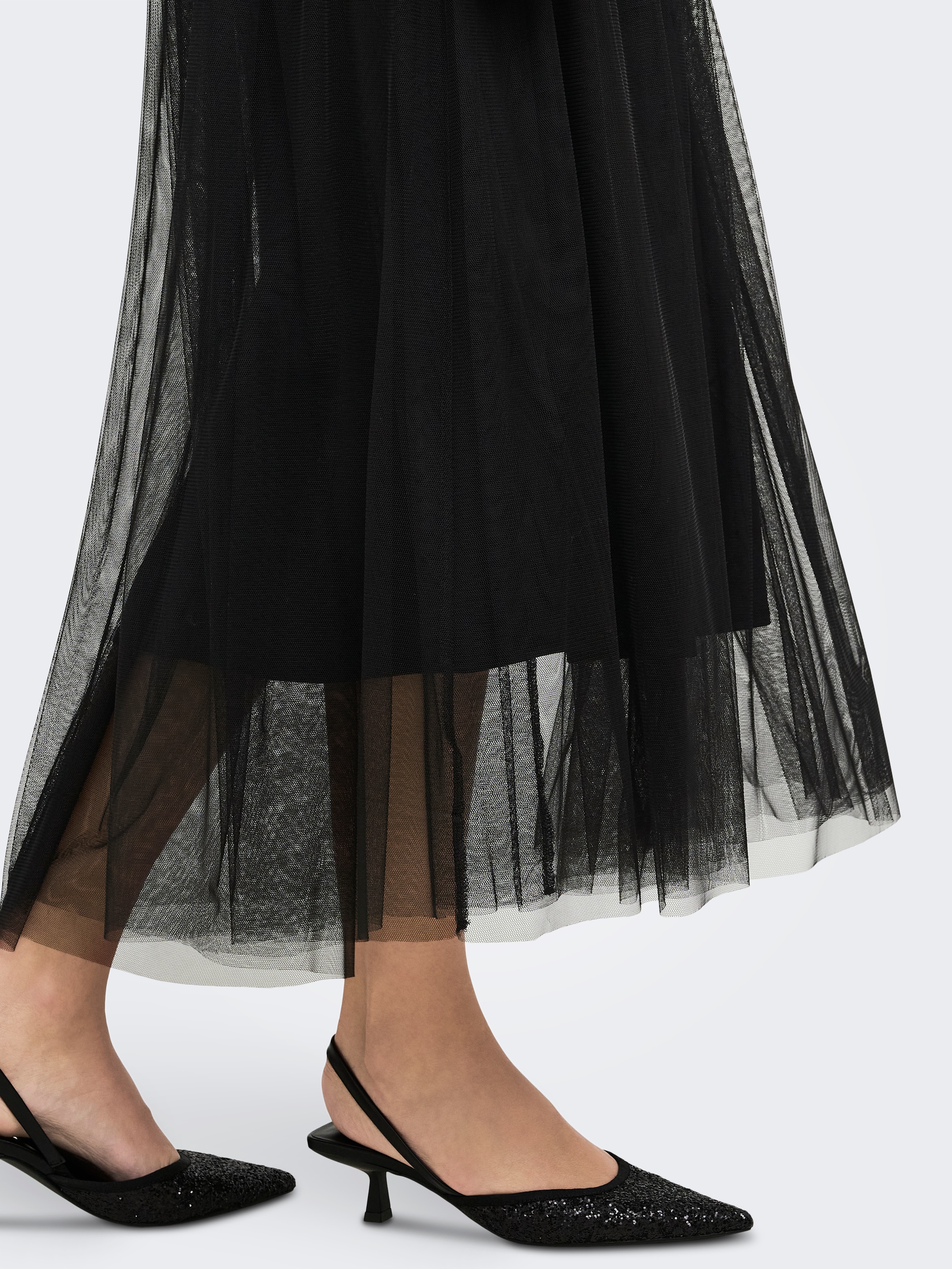 ONLY Maxirock »ONLJANEA LONG TULLE SKIRT WVN« Kunstfaser, Tüll, gefüttert