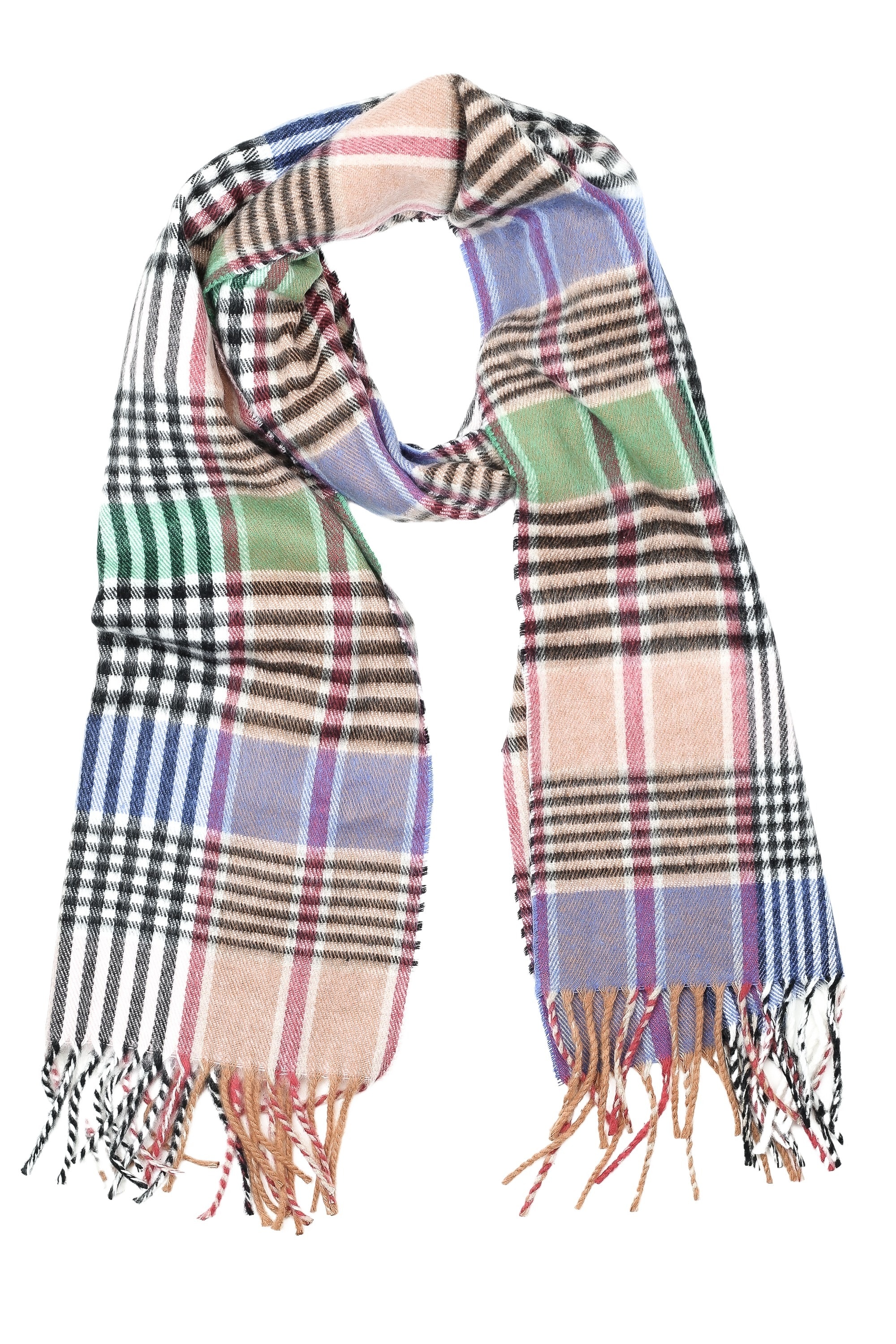 COLLEZIONE ALESSANDRO Wollschal "Karo Multi" 1 Stk. tlg. aus weich-flauschi günstig online kaufen