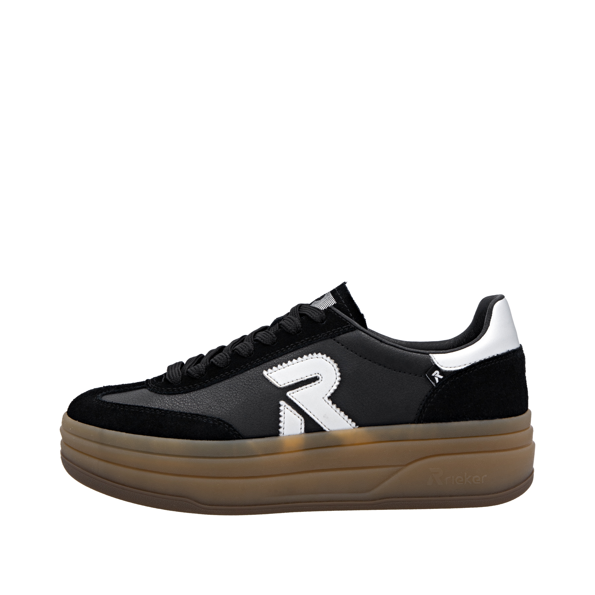 RIEKER Sport Plateausneaker »Swing2GO«, Retro-Sneaker, Schnürschuh, Halbschuh mit trendiger Plateausohle