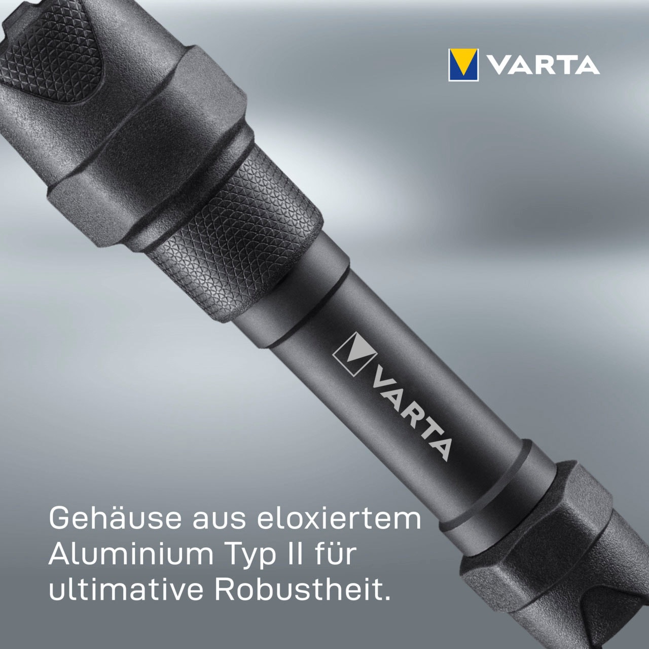 VARTA Taschenlampe »Indestructible F20 Pro 6 Watt LED«, wasser- und staubdicht, stoßabsorbierend, eloxiertes Aluminium Gehäuse