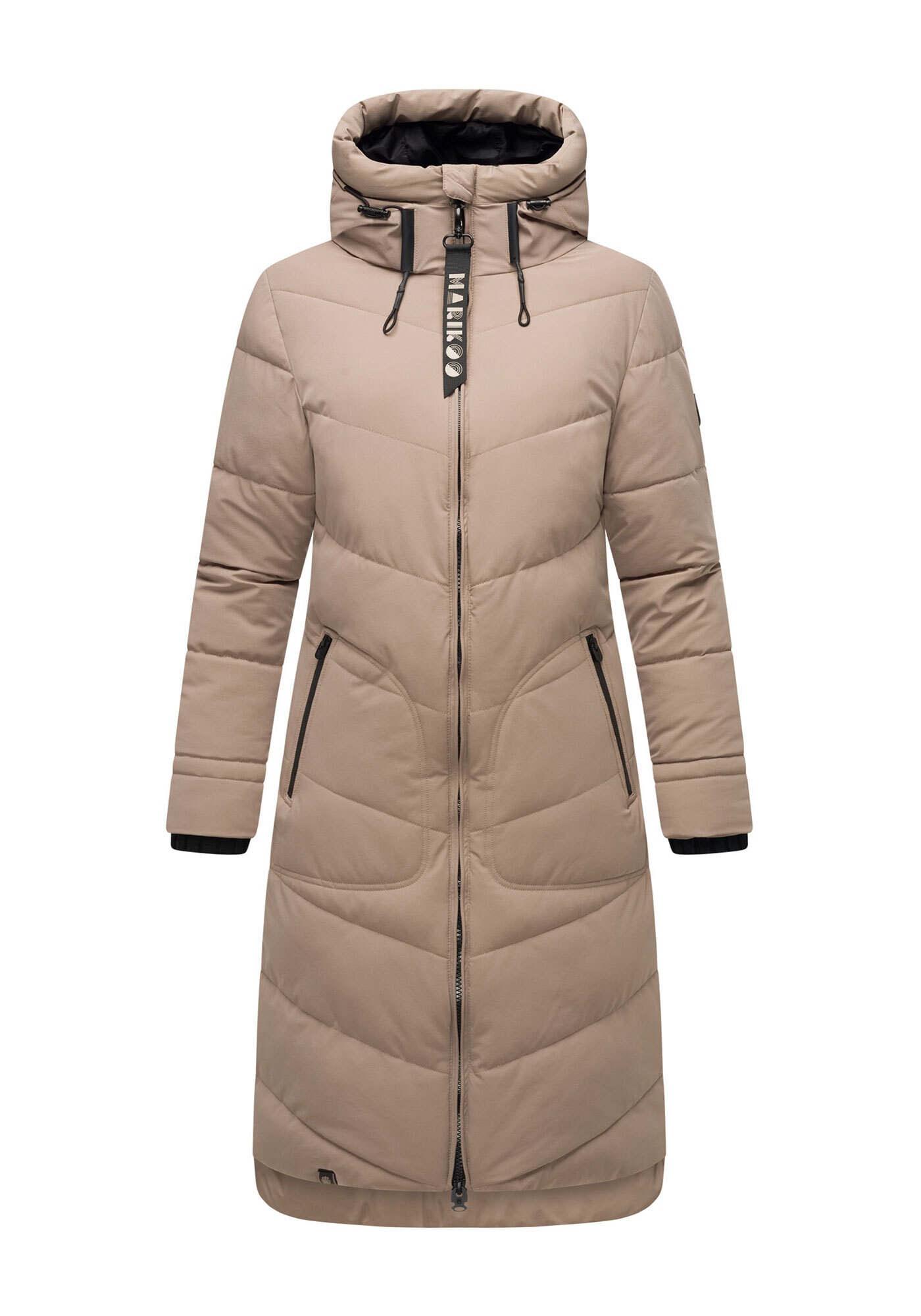 Marikoo Winterjacke »Benikoo«, langer Winter Mantel gesteppt