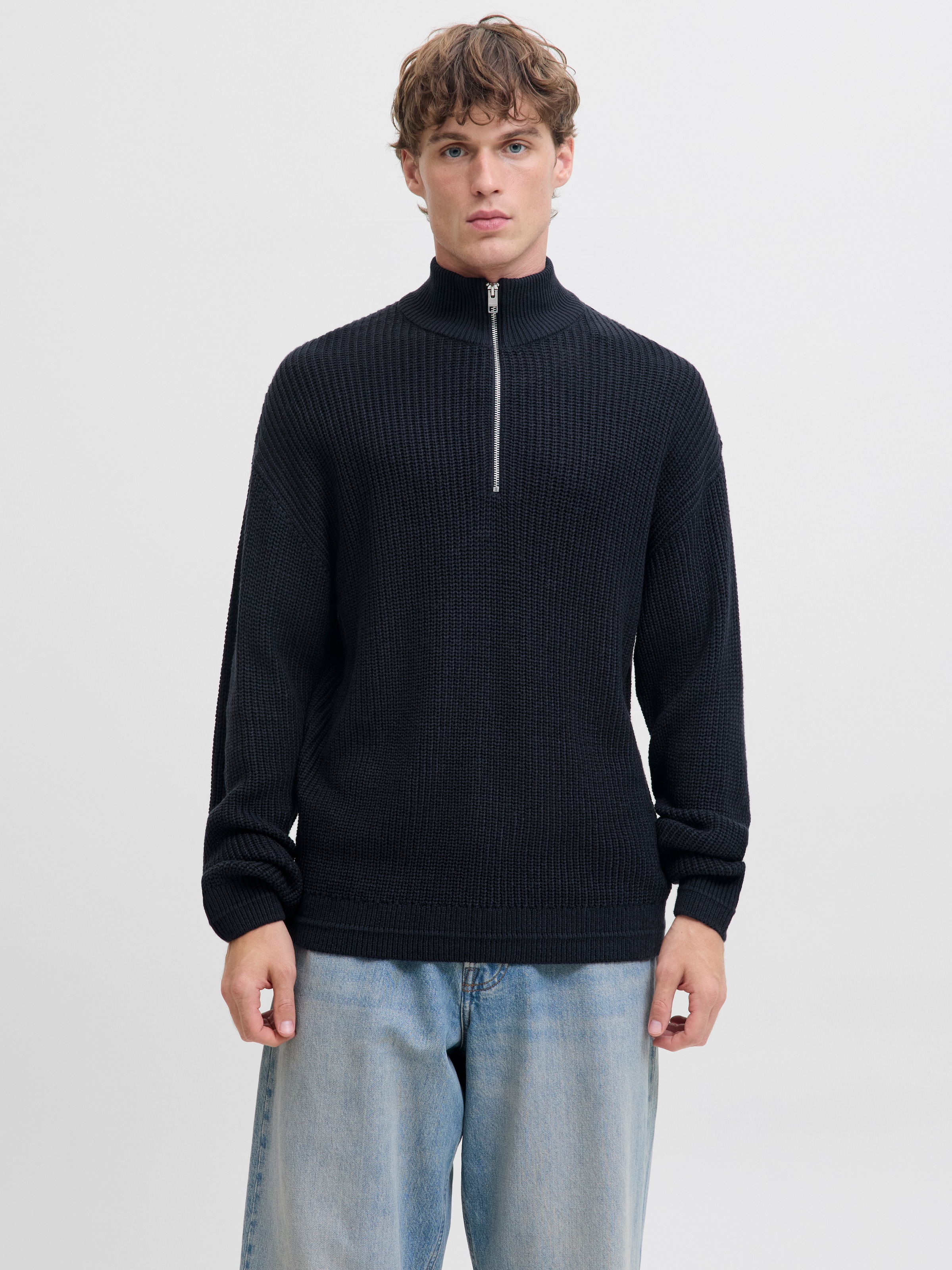 Jack & Jones Troyer "JJKAITO KNIT HALF ZIP BF" günstig online kaufen