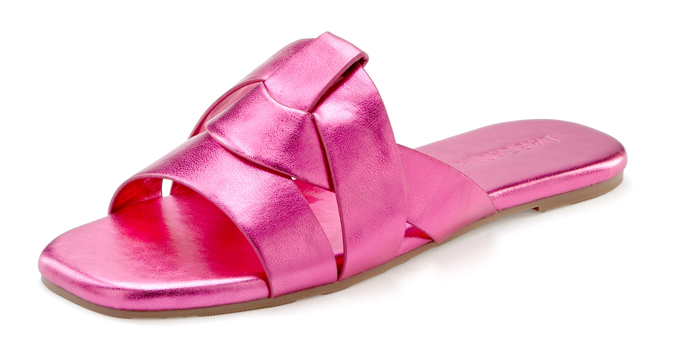 LASCANA Pantolette »Mule, Sommerschuh, offener Schuh, Sandale«, mit raffinierten Riemchen VEGAN