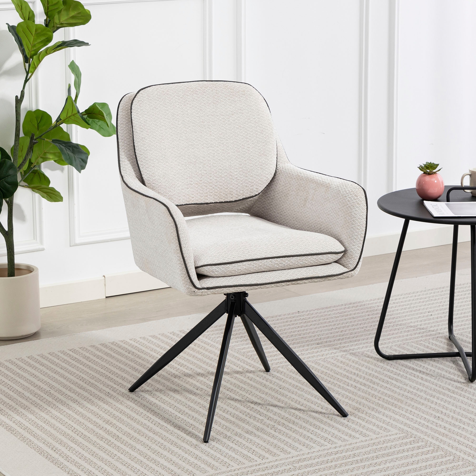 Duo Collection Esszimmerstuhl "Esra" (Set) 2 Stk. Webstoff drehbar, extra P günstig online kaufen