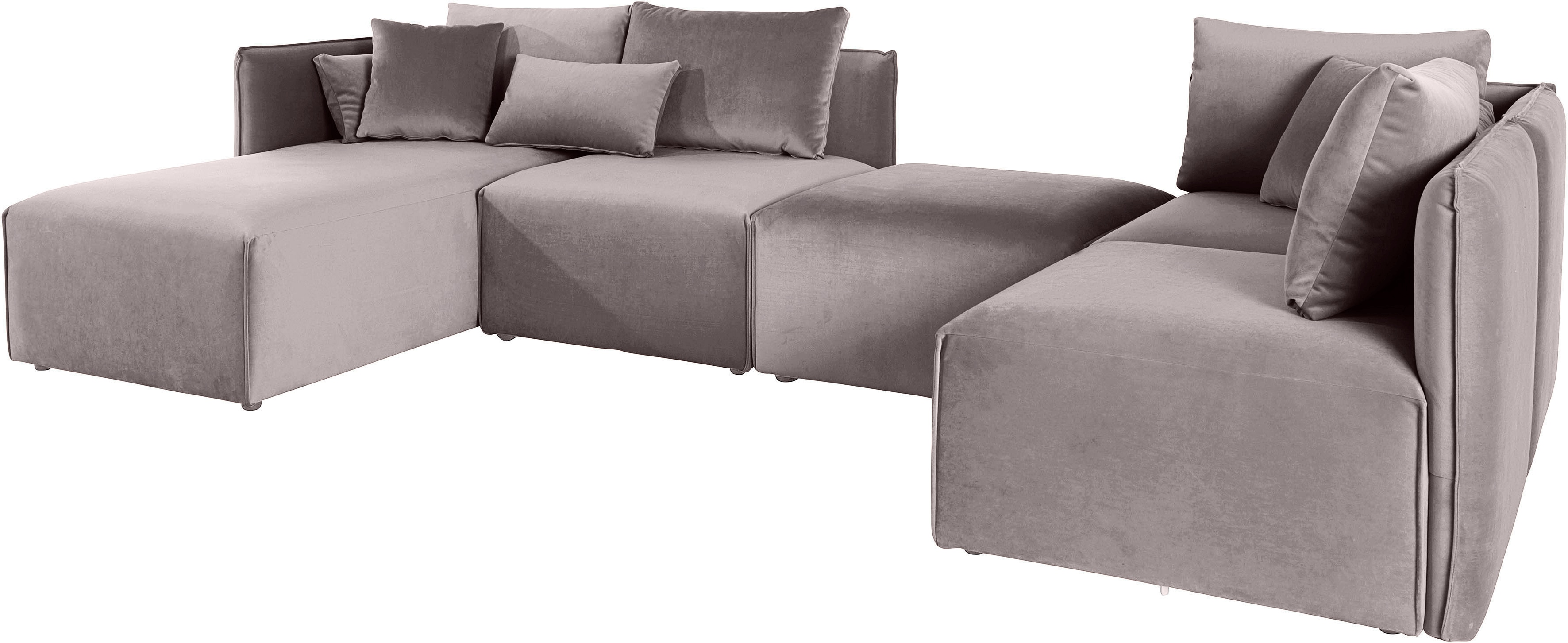OTTO home Wohnlandschaft "Nöre U-Form" 5 Teile, in vielen Bezugsqualitäten und Farben s. auch "Nöre"