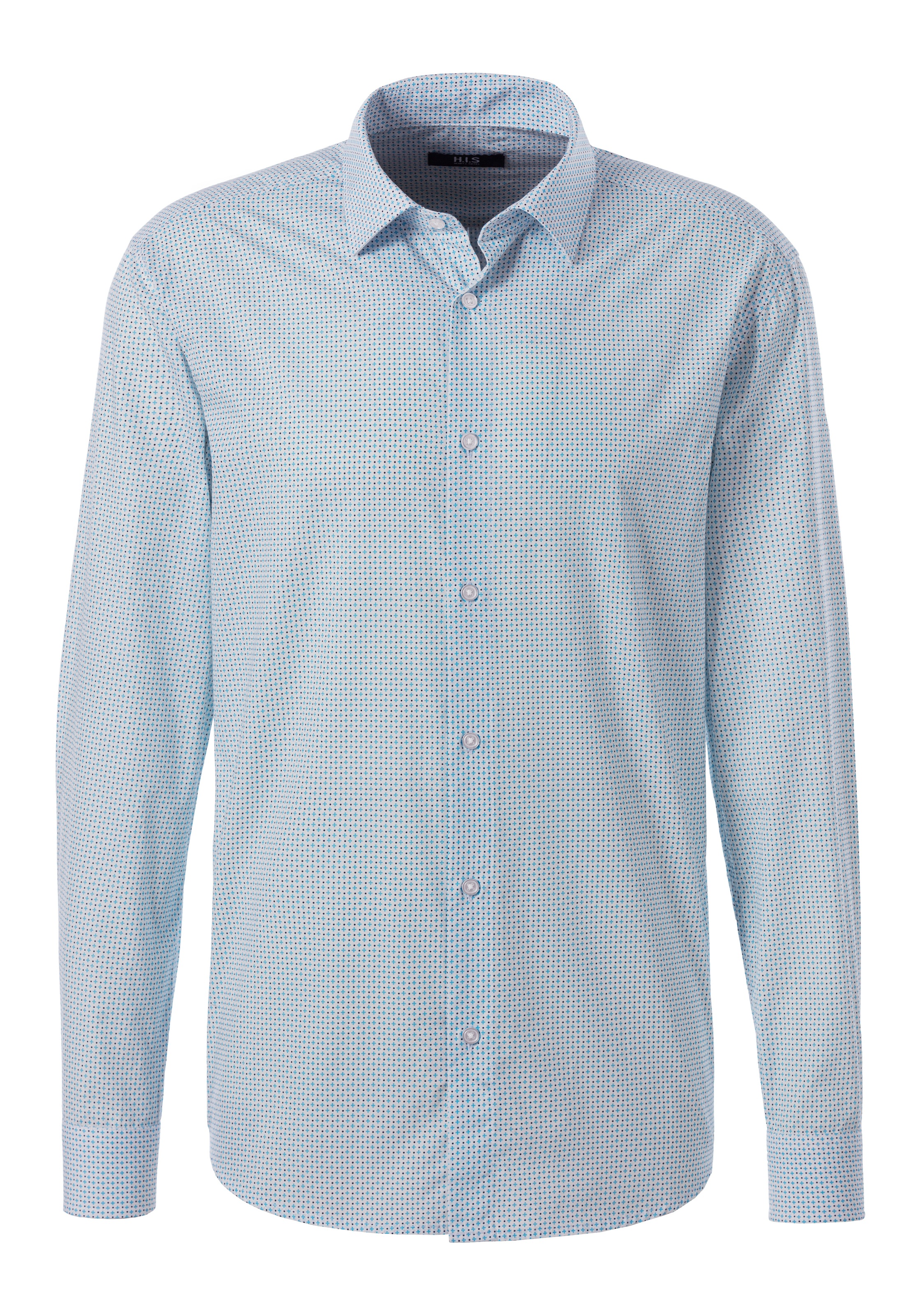 H.I.S "Regular fit" mit Haifischkragen und allover Print aus reiner Baumwol günstig online kaufen