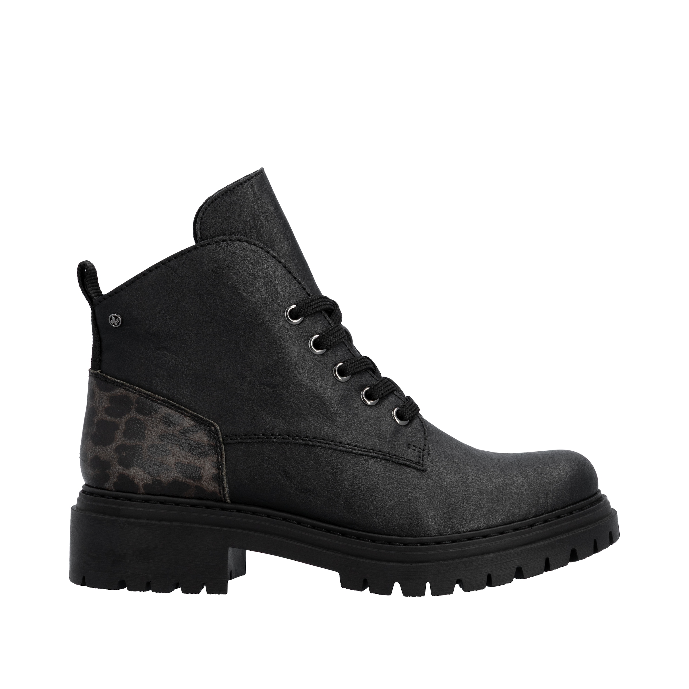 Rieker Schnürboots, Schnürstiefelette, Profilsohle, mit praktischem Innenreißverschluss