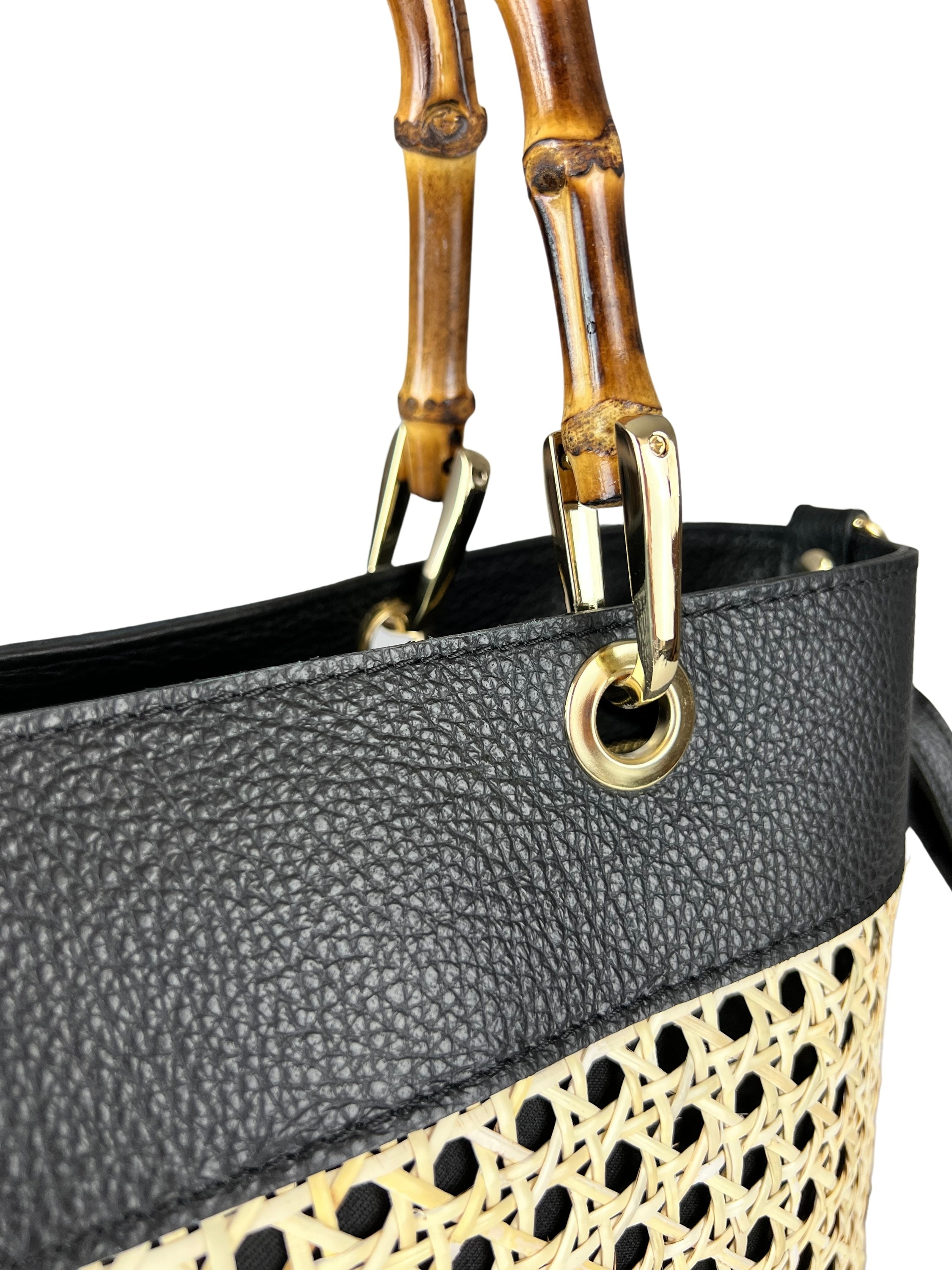 COLLEZIONE ALESSANDRO Schultertasche »Havanna«, aus Rindsleder, mit echtem Bast