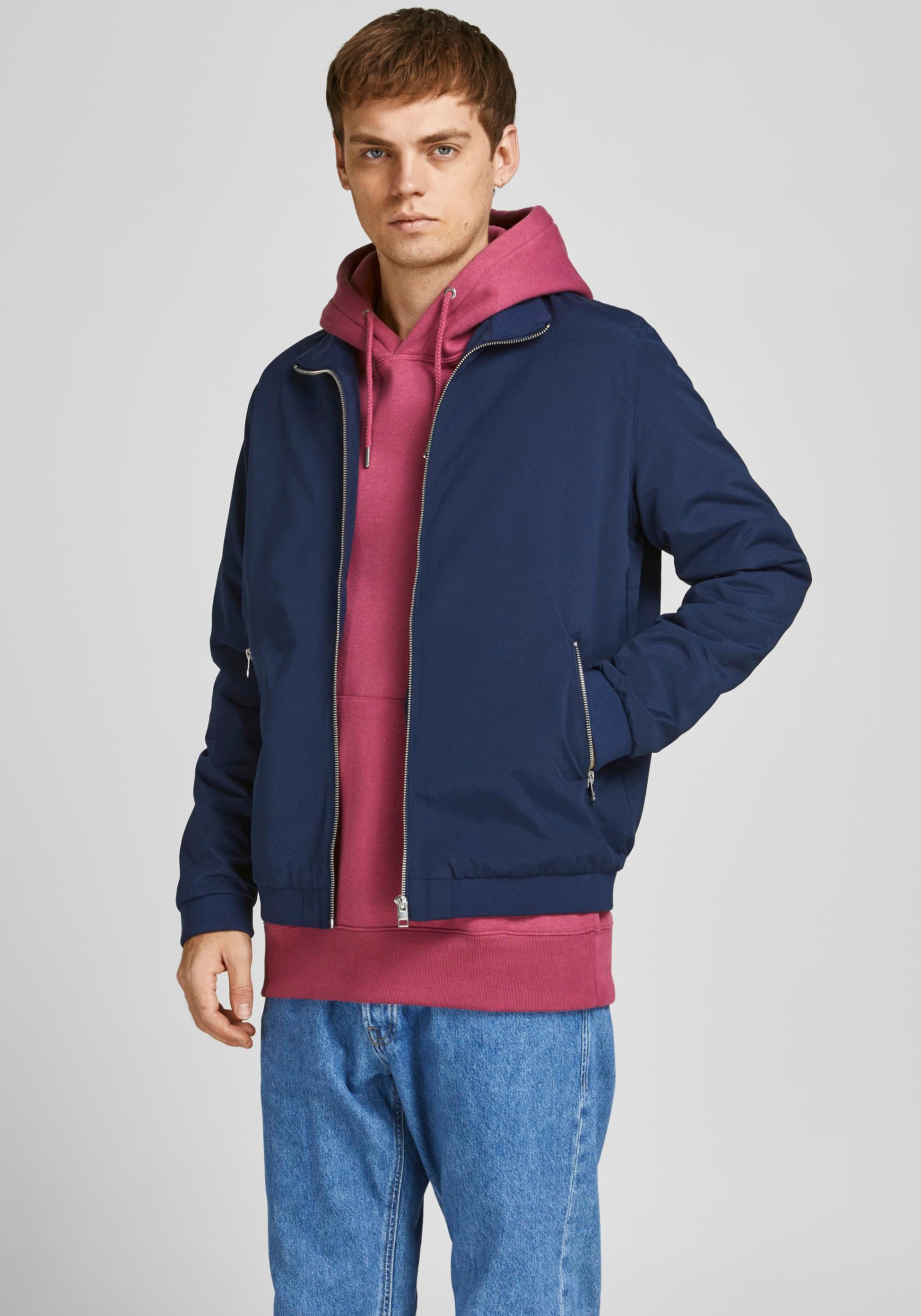 Jack & Jones Blouson "JJERUSH mit Reißverschlusstaschen, schlichtem Design günstig online kaufen
