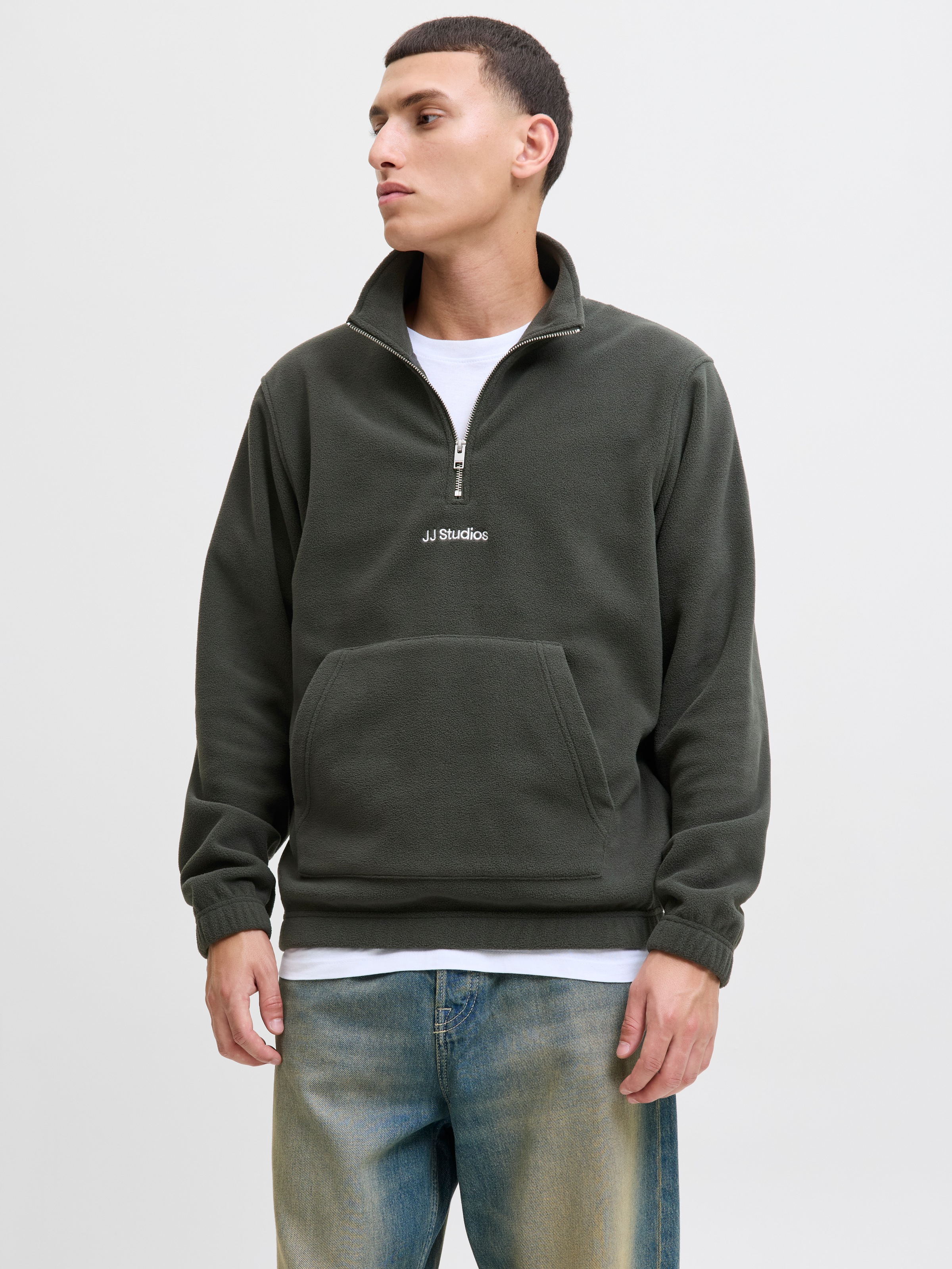 Jack & Jones Sweatshirt "JJSOHO HALFZIP FLEECE", Kunstfaser, relaxed fit günstig online kaufen