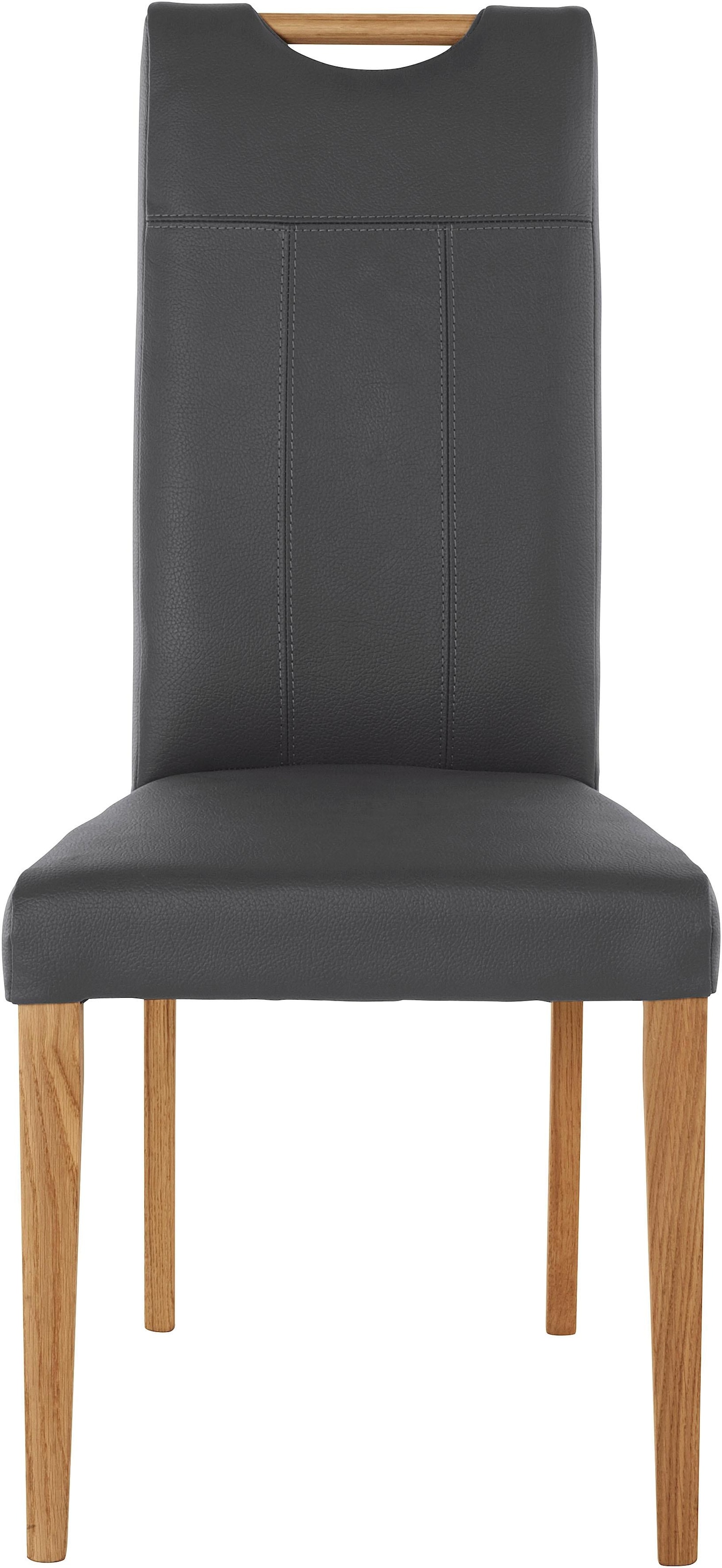 Home affaire Esszimmerstuhl "Roberta" (Set) 2 Stk.mit Bezug aus Echtleder u günstig online kaufen