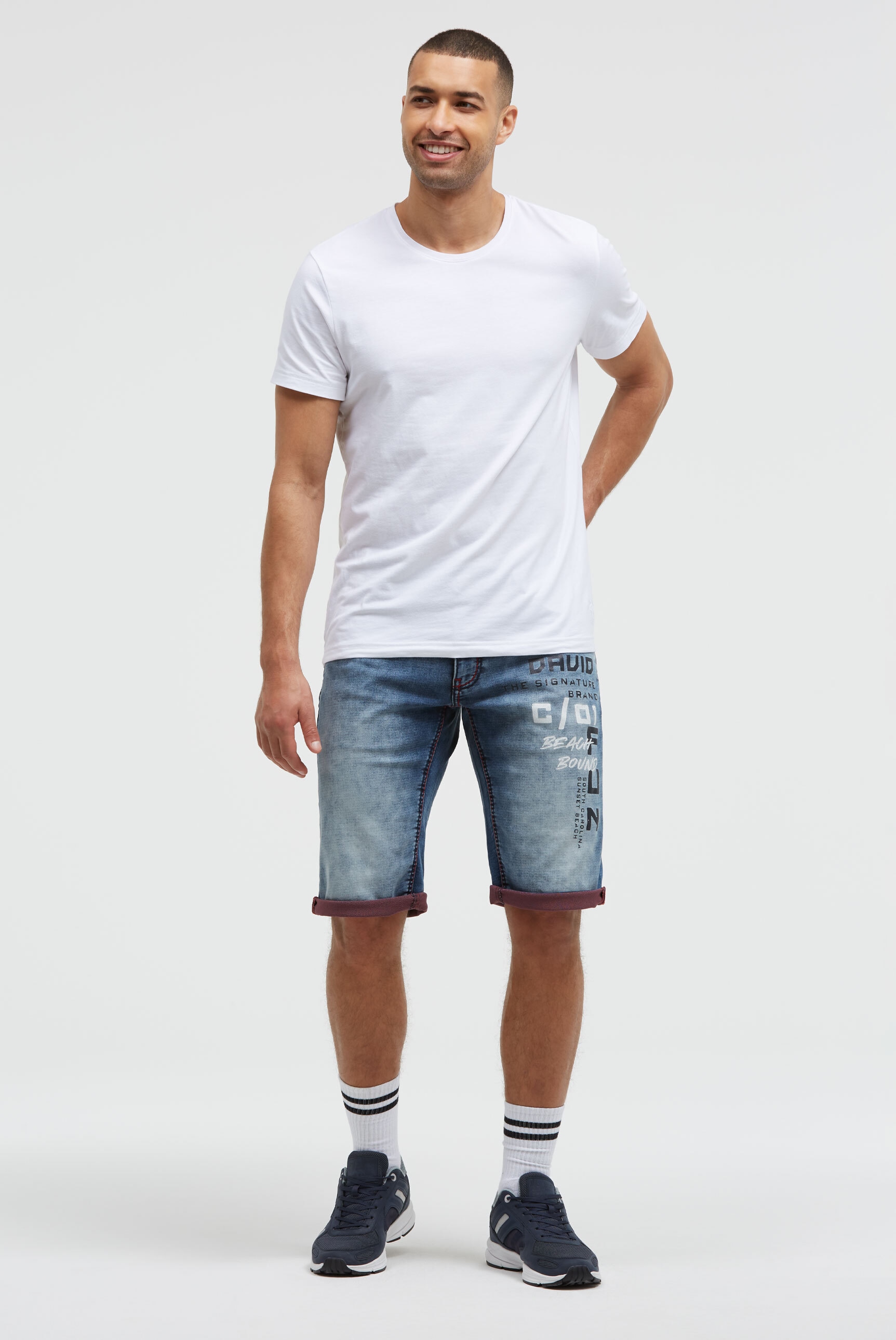 CAMP DAVID Jeansshorts mit zwei Leibhöhen