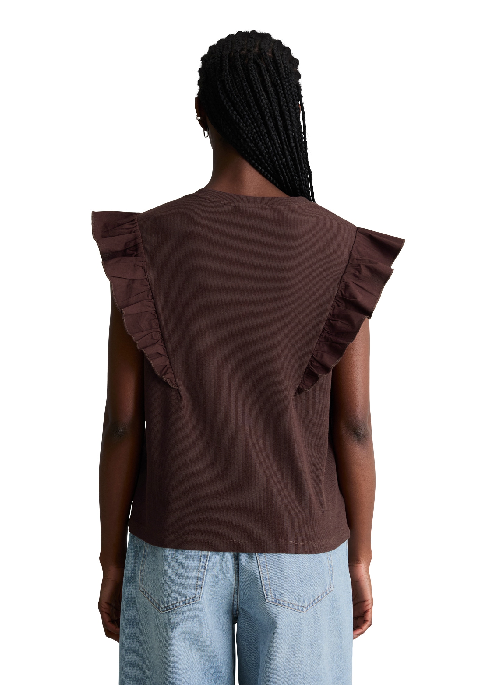 Marc O'Polo DENIM T-Shirt »aus weichem Rippjersey«