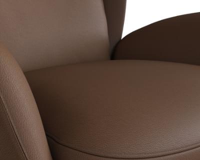 FLEXLUX Ohrensessel »Padova«, Stil & Komfort, organische Form, Ledenstütze integriert, Fuß schwarz