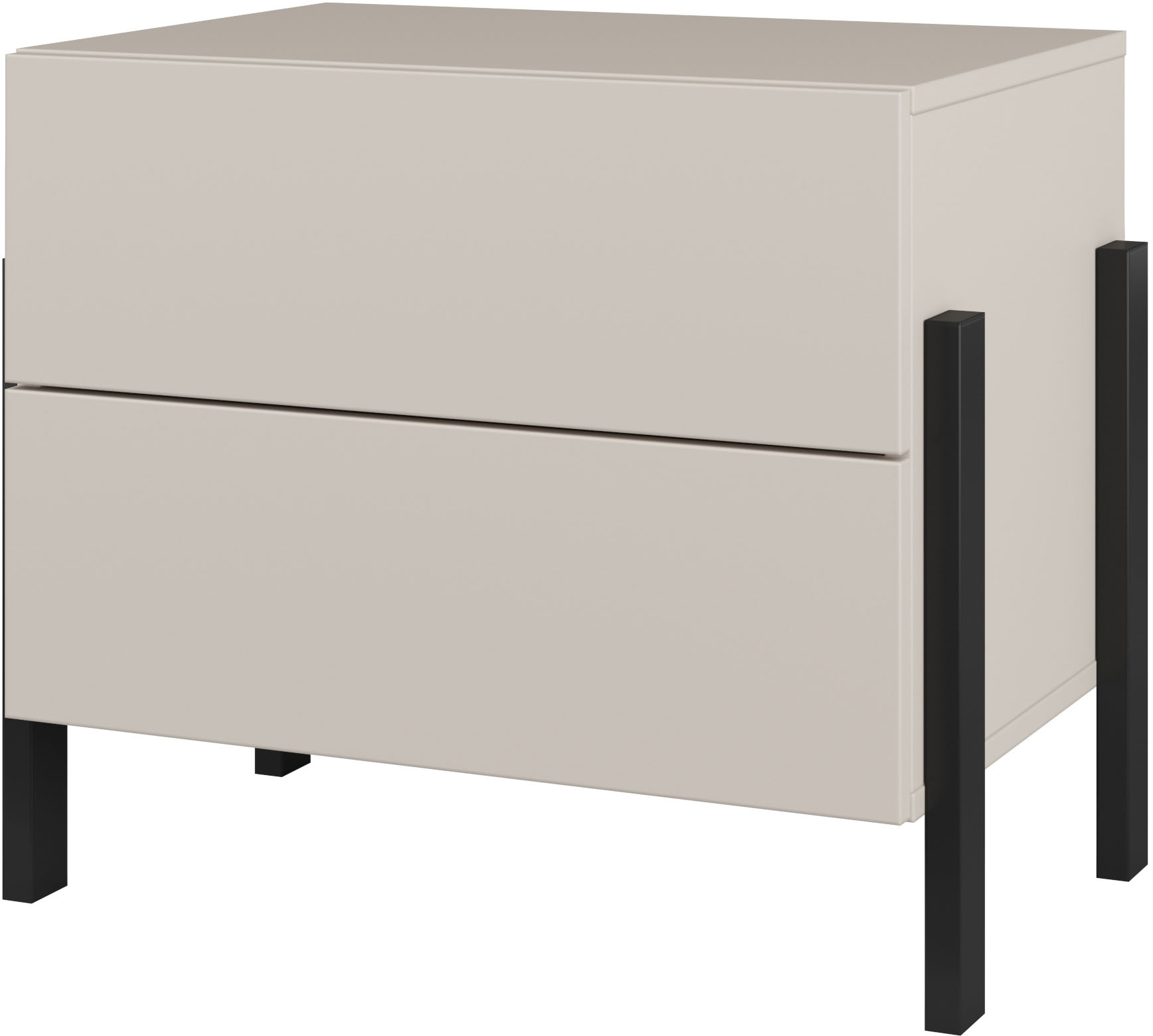 Home affaire Nachtkommode »Jukon, Breite 59 cm, moderne Kommode mit zwei Schubladen«, Nako mit zwei Schubladen, push to open Funktion