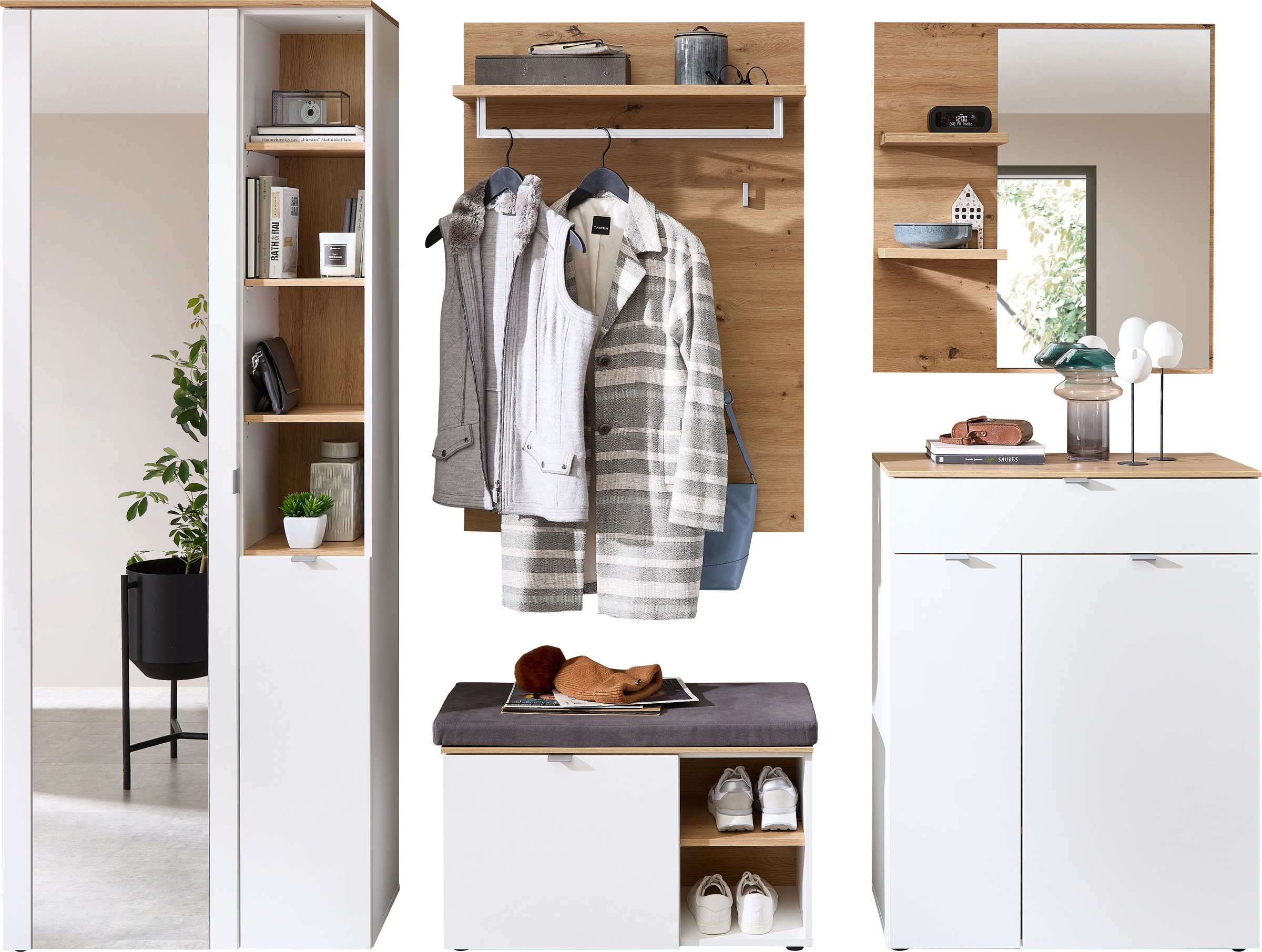 Innostyle Garderoben-Set "Bari Garderobenprogarmm, BxHxT 264x202x38 cm" Set günstig online kaufen