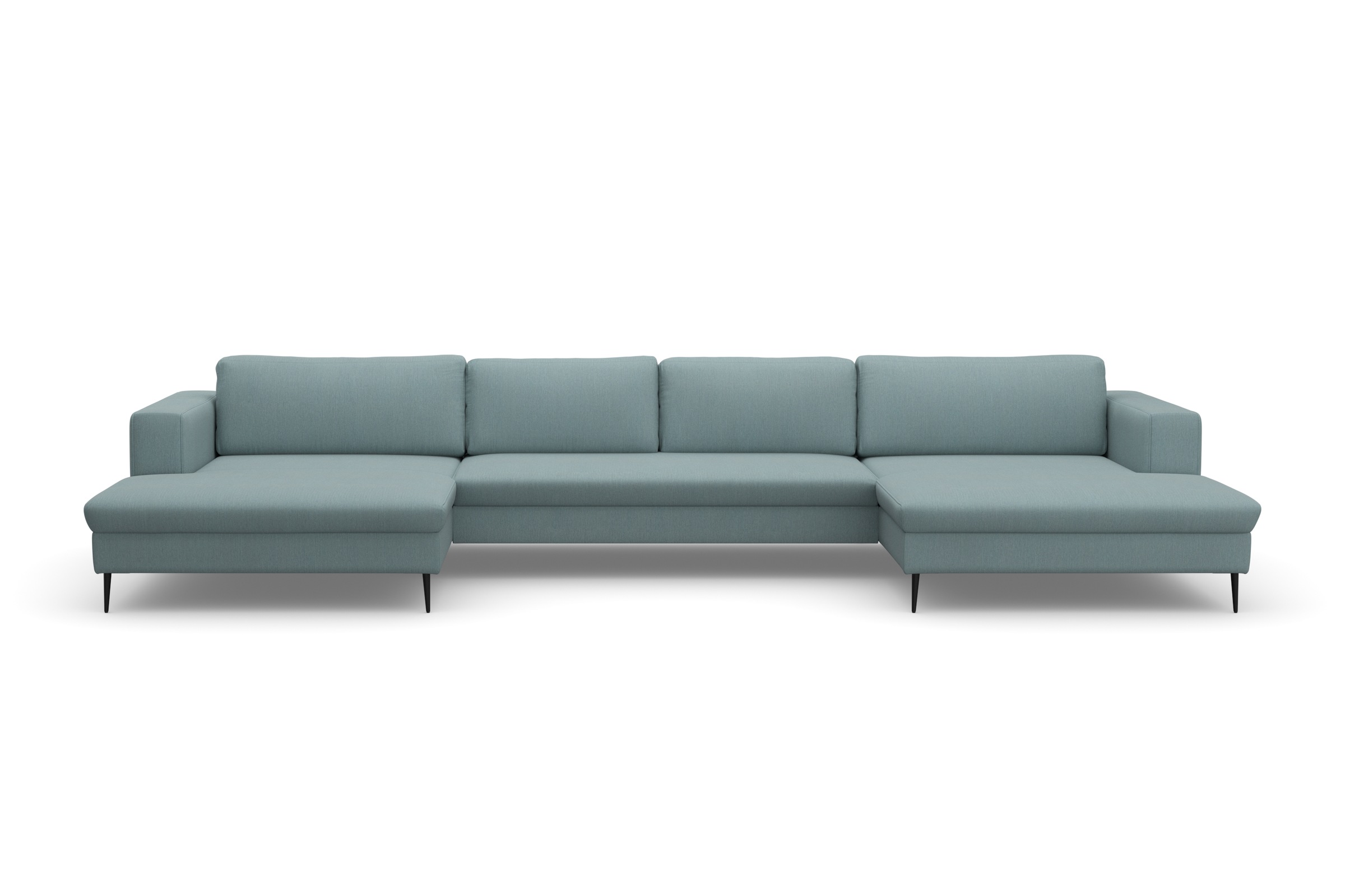 DOMO collection Wohnlandschaft "Modica U-Form aktuelles, kubisches Design m günstig online kaufen