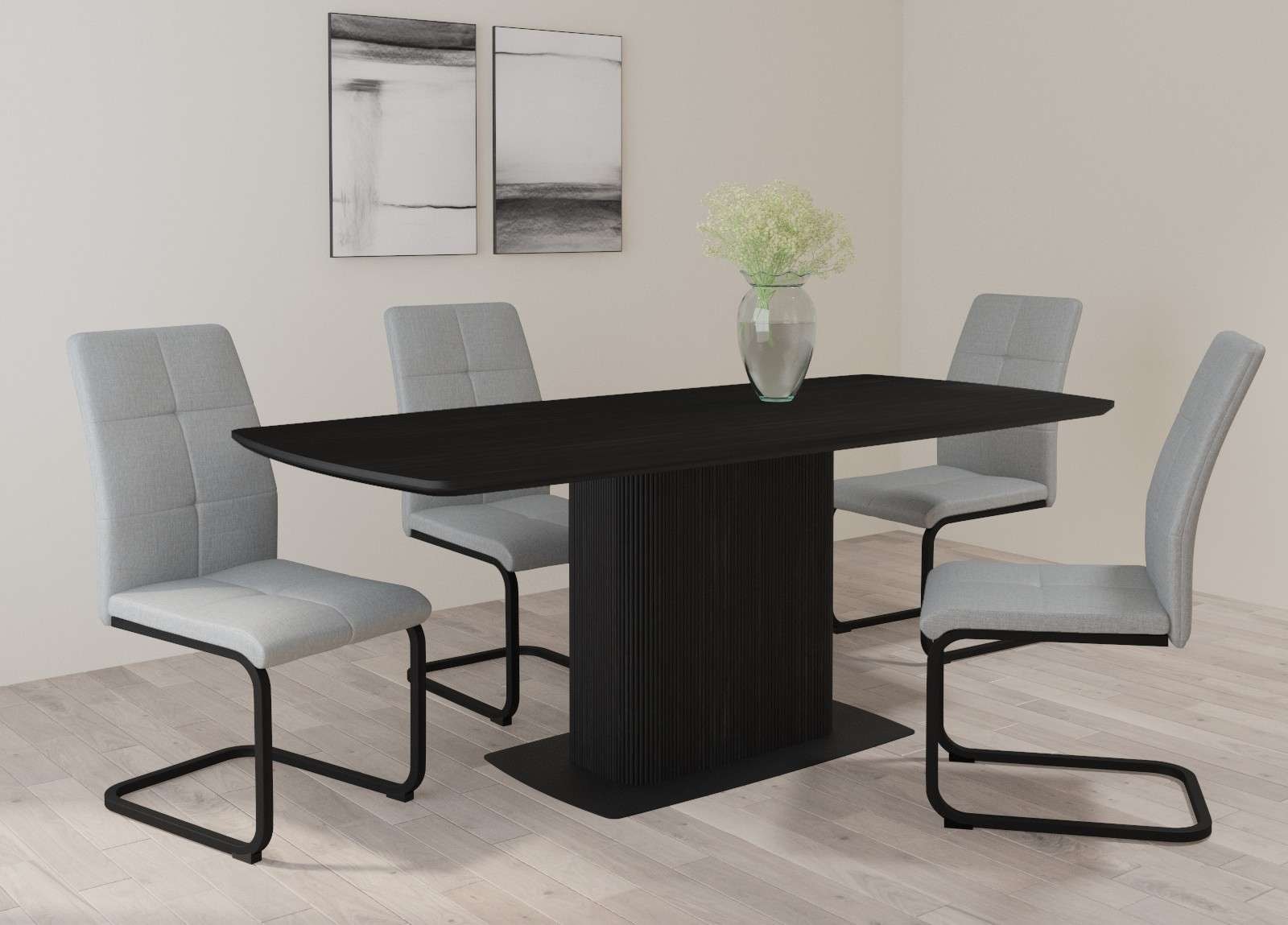 OTTO home Esszimmerstuhl »Calgoty« () 2 Stk.Freischwinger, gepolsterte Rückenlehne und Sitzfläche, Sitzhöhe 48 cm