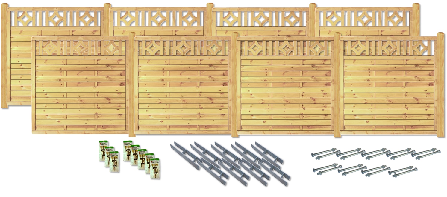 KONIFERA Sichtschutzelement "ANAHEIM", aufgelockerte Optik in starkem Rahme günstig online kaufen