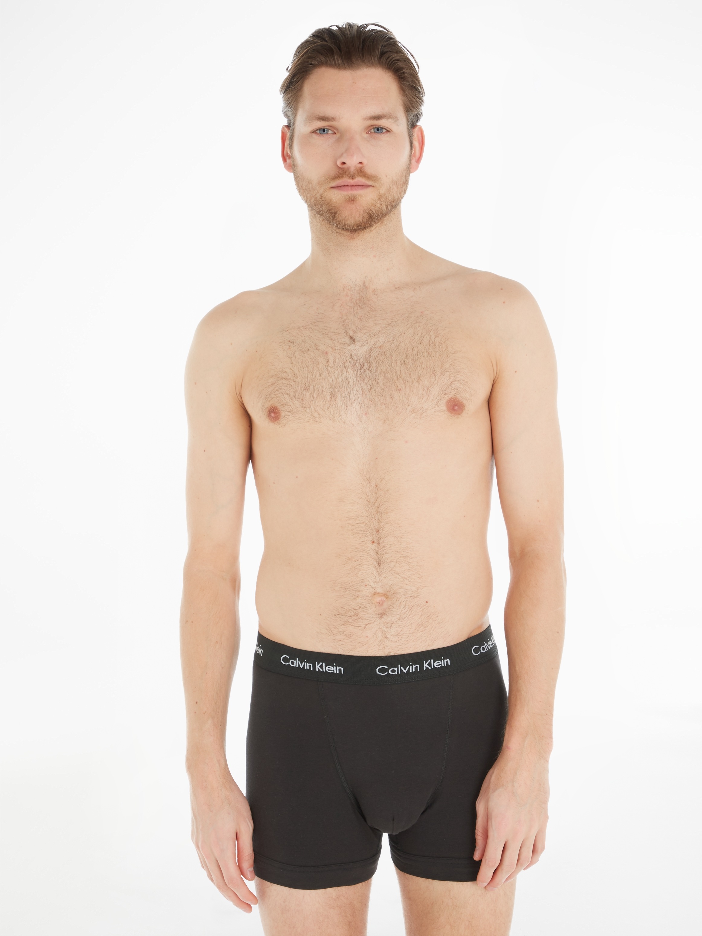 Thumbnail - Calvin Klein Underwear Trunk "CK TRUNK 3 PACK", 3 Stk. in blautönen mit Logo-Elastikbund