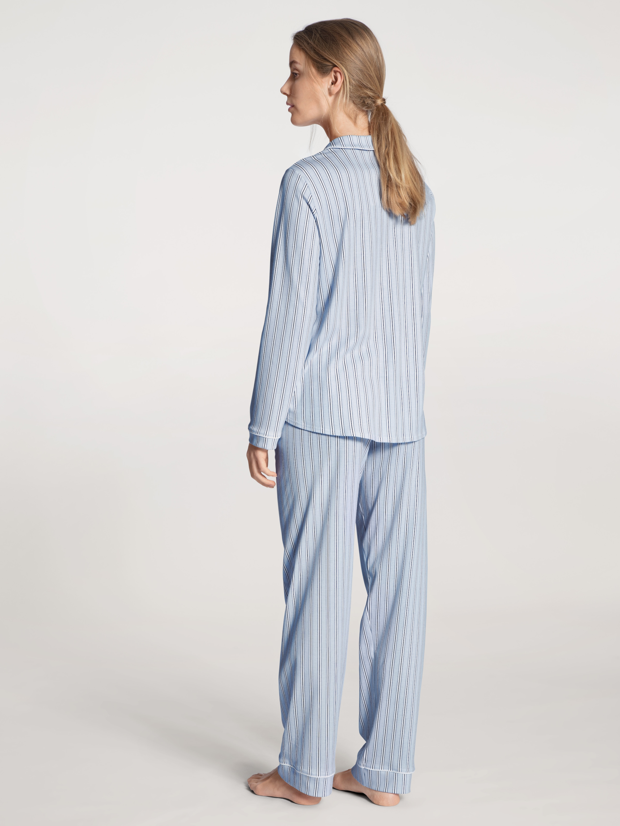 CALIDA Pyjama »Sweet gestreift 2 | bestellen durchgeknöpft, online (Packung, tlg.), Damenschlafanzug BAUR Reverskragen, Dreams«