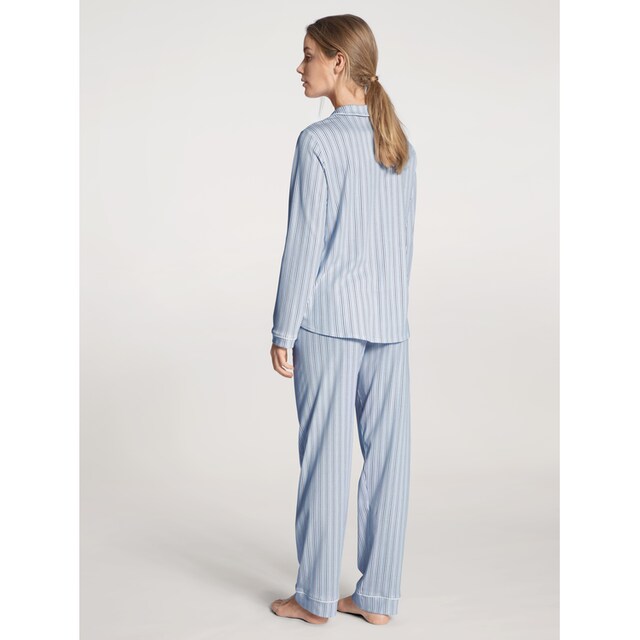 CALIDA Pyjama »Sweet Dreams«, (Packung, 2 tlg.), Damenschlafanzug  durchgeknöpft, Reverskragen, gestreift online bestellen | BAUR