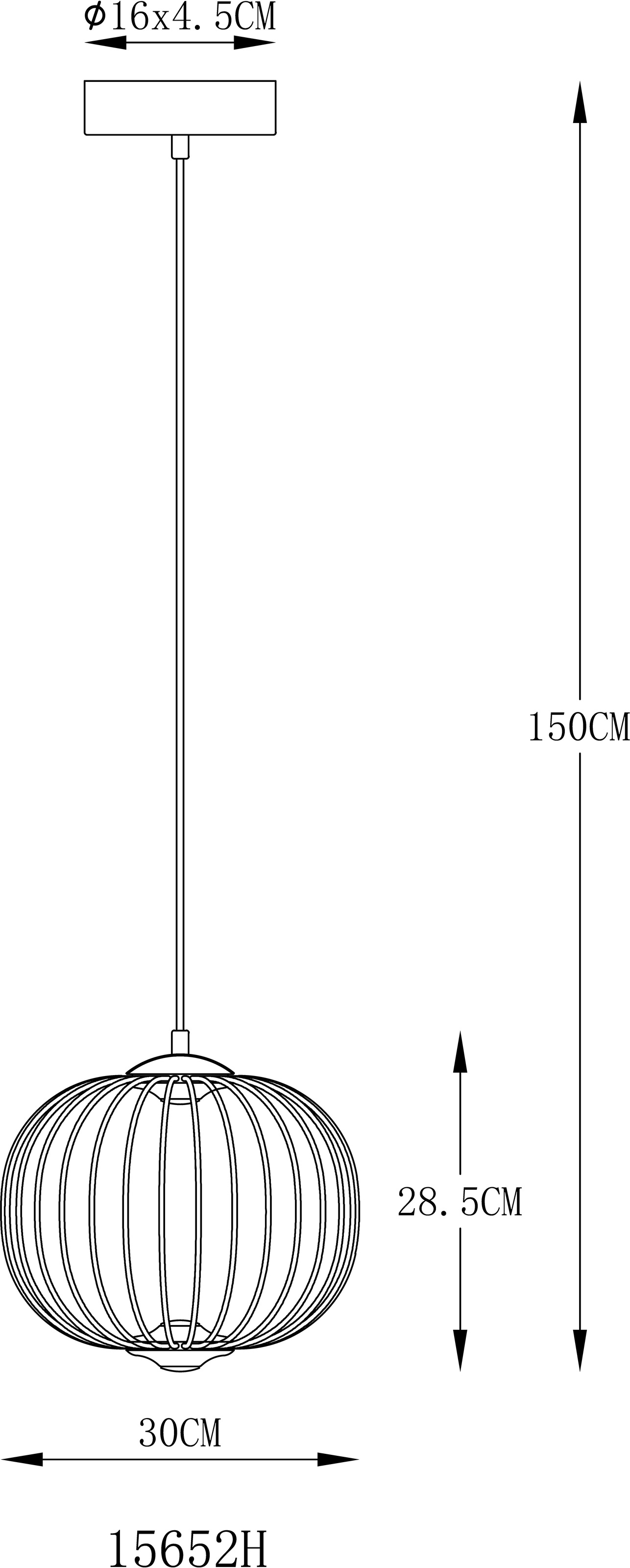 GLOBO LIGHTING Hängeleuchte »GALWAY« LED-Modul 1 Stk. Warmweiß Hängelampe Metallstäbe 3 Stufen DM 30cm Esszimmer