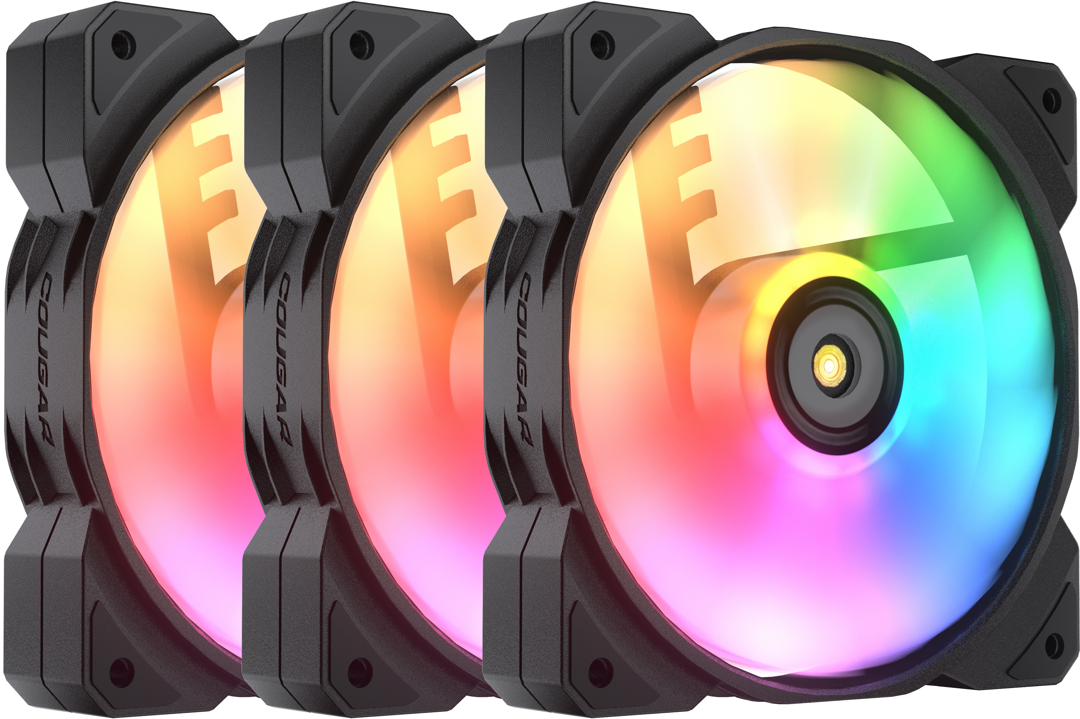 COUGAR Gehäuselüfter "MHP 120 ARGB, Schwarz (3er Pack)", schwarz, Computer-Kühler