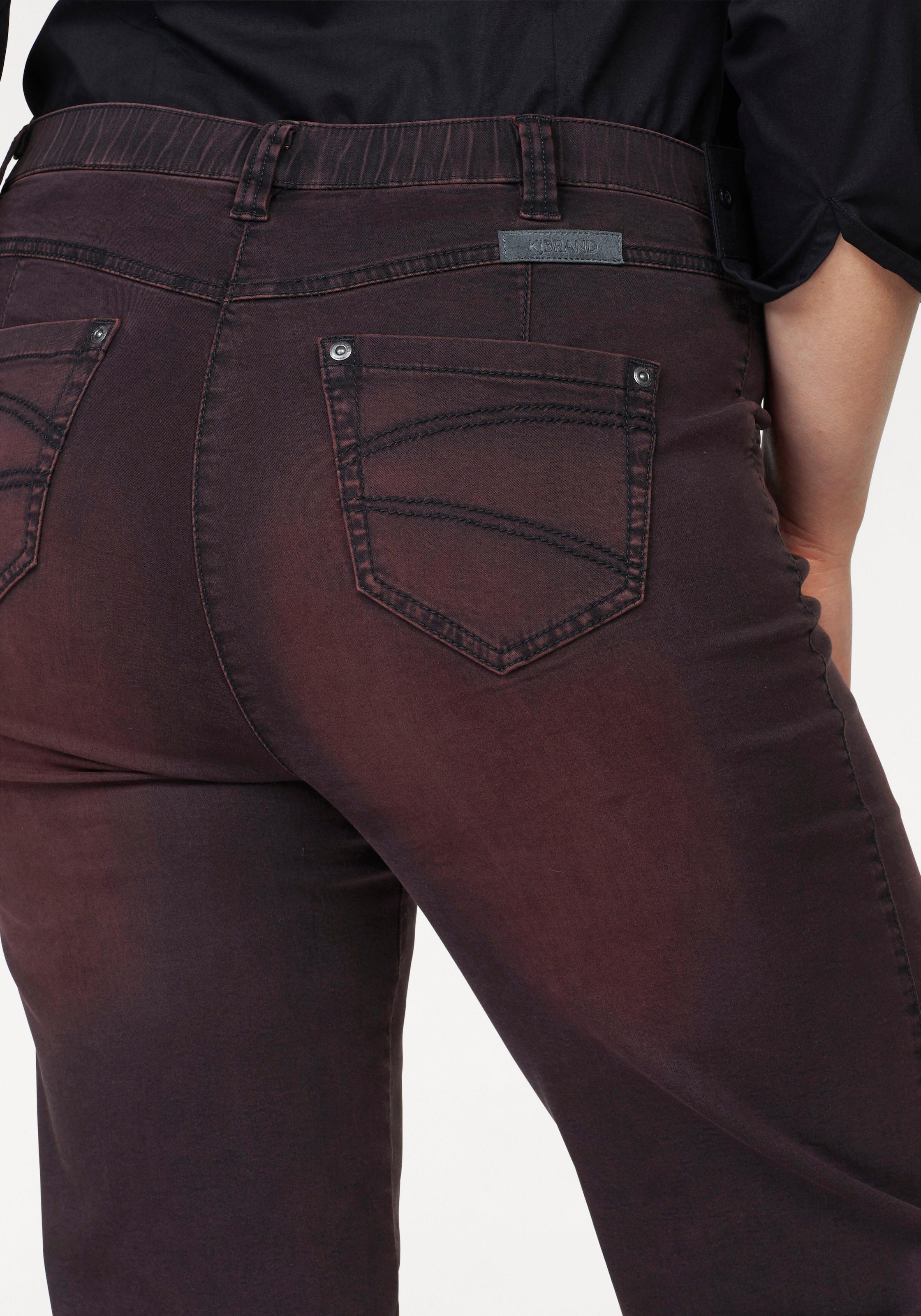 KjBRAND Straight-Jeans »Babsie: bequemer Oberschenkel«, Super Stretch, Overdyed Denim