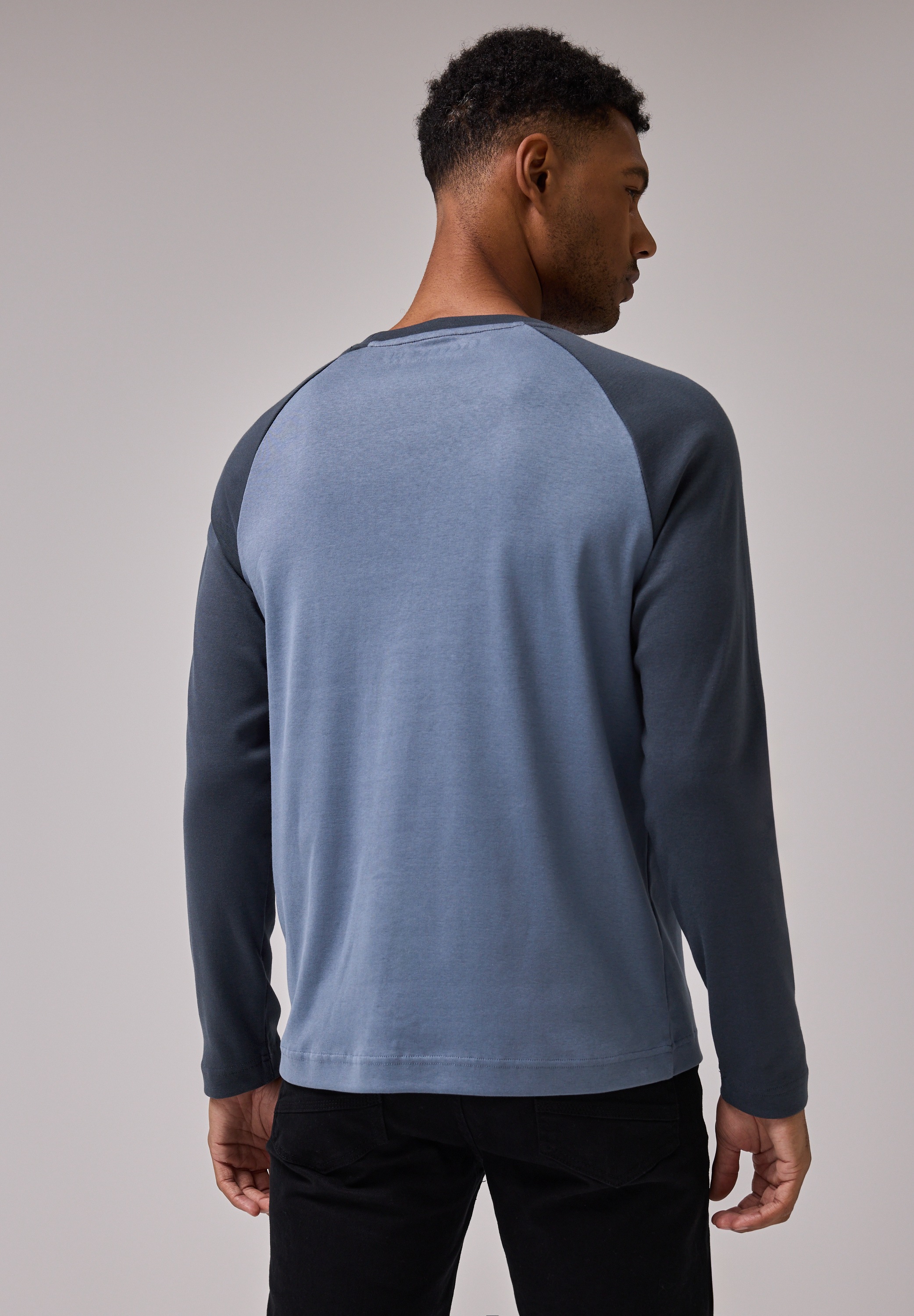 STREET ONE MEN Langarmshirt, aus reiner Baumwolle günstig online kaufen
