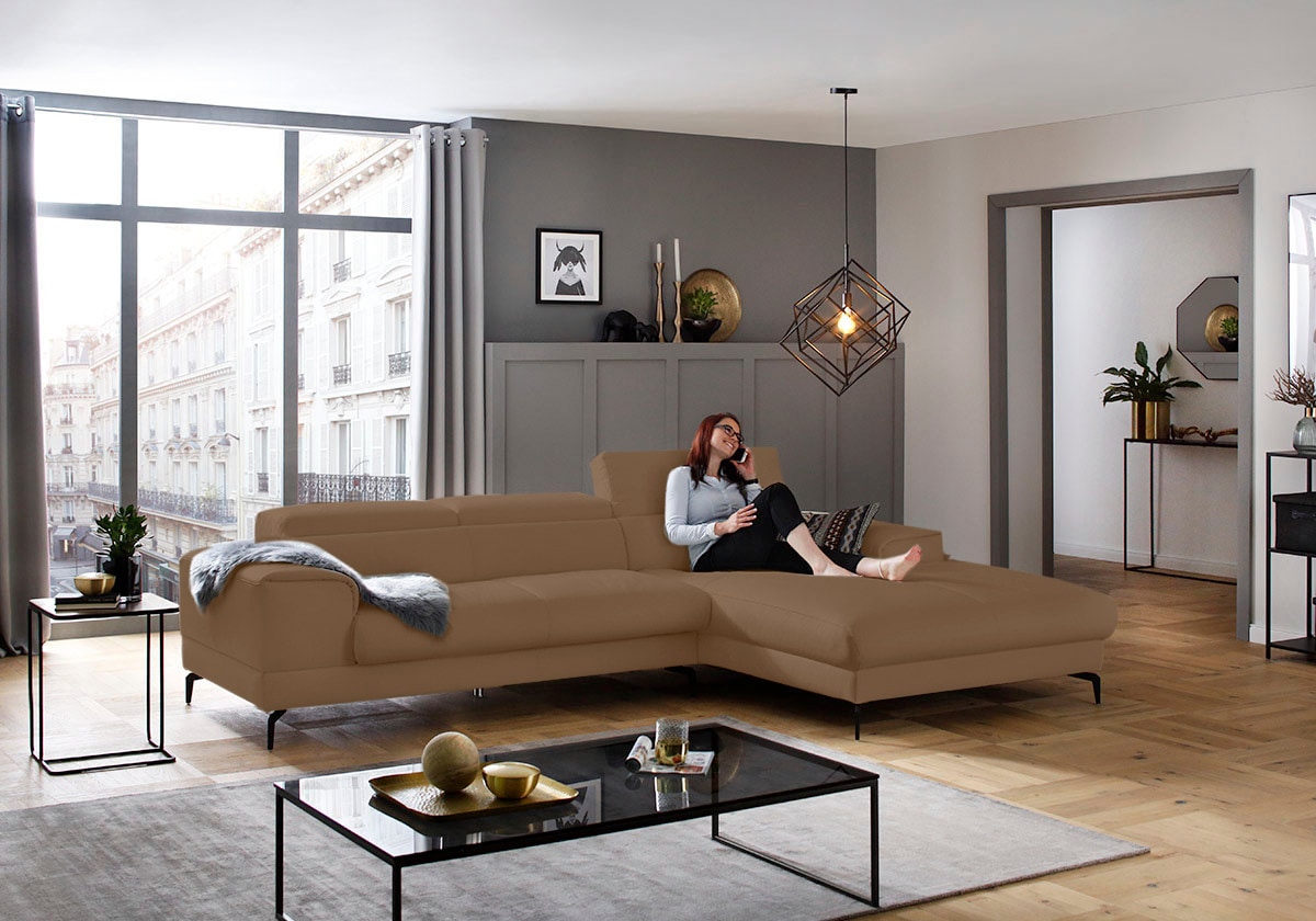 W.SCHILLIG Ecksofa "piedroo, Designsofa mit tollem Sitzkomfort, L-Form" Kop günstig online kaufen