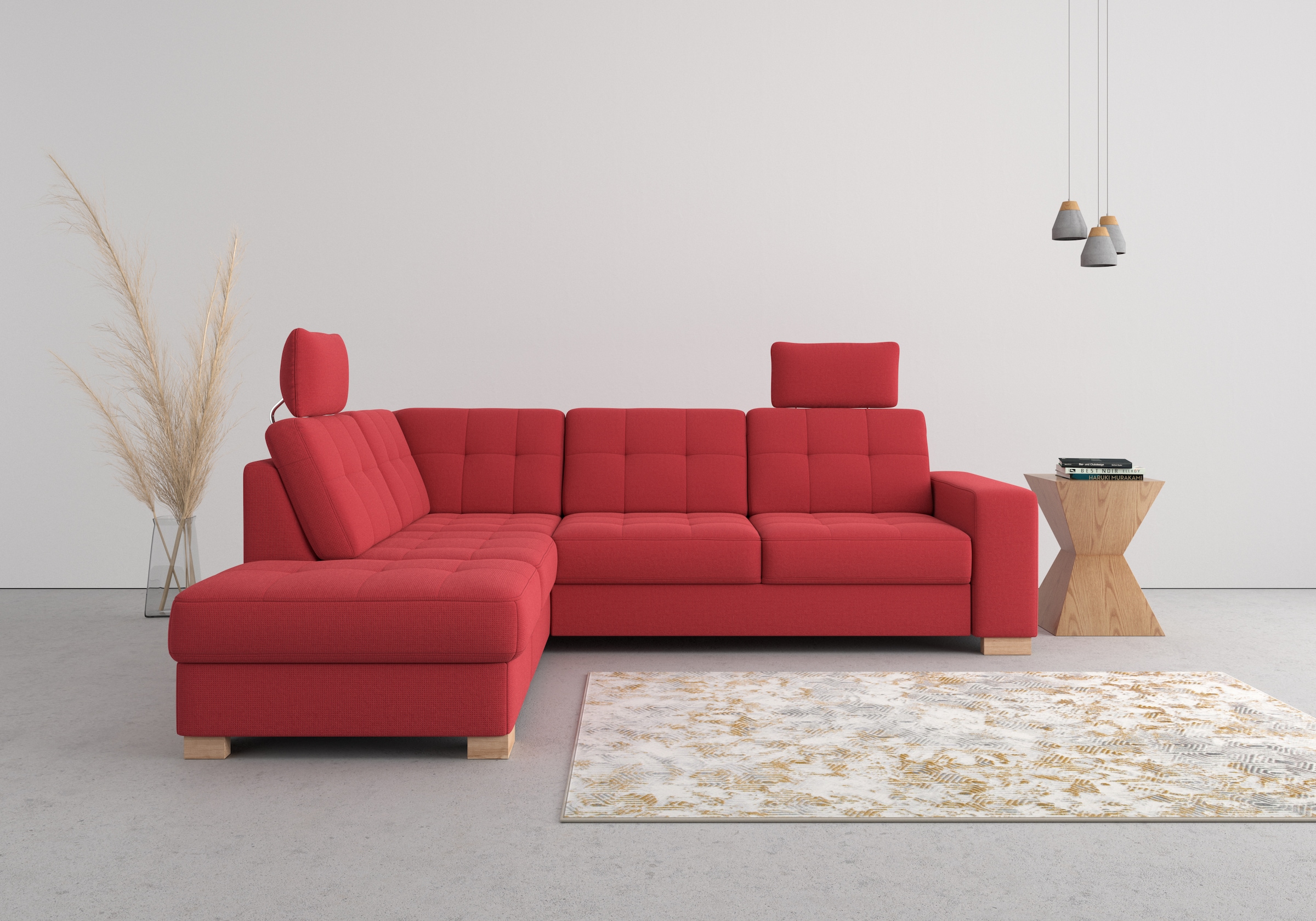 sit&more Ecksofa "Quincy L-Form" wahlweise mit Schlaffunktion und Bettkasten