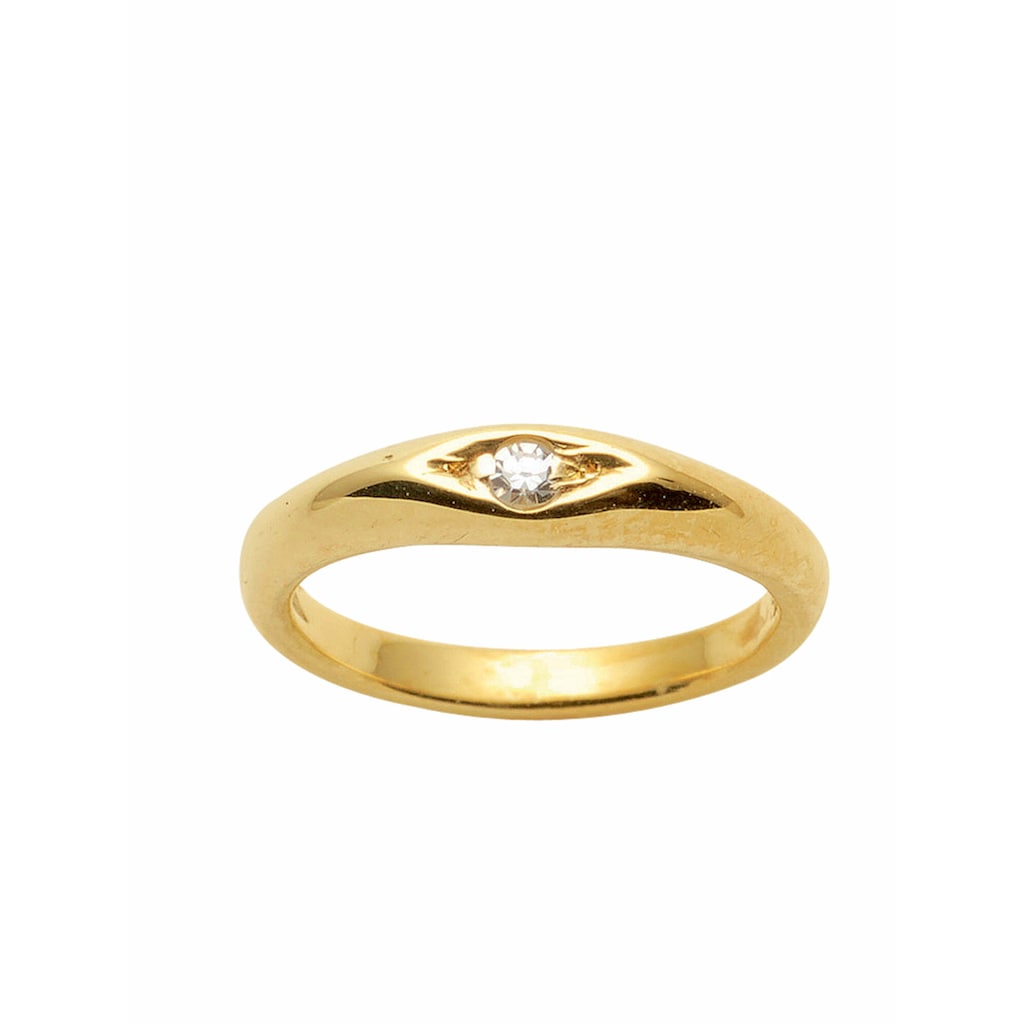 Adelia´s Kettenanhänger »585 Gold Anhänger Taufring mit Diamant Ø 10,1 mm«, mit Diamant Goldschmuck für Damen