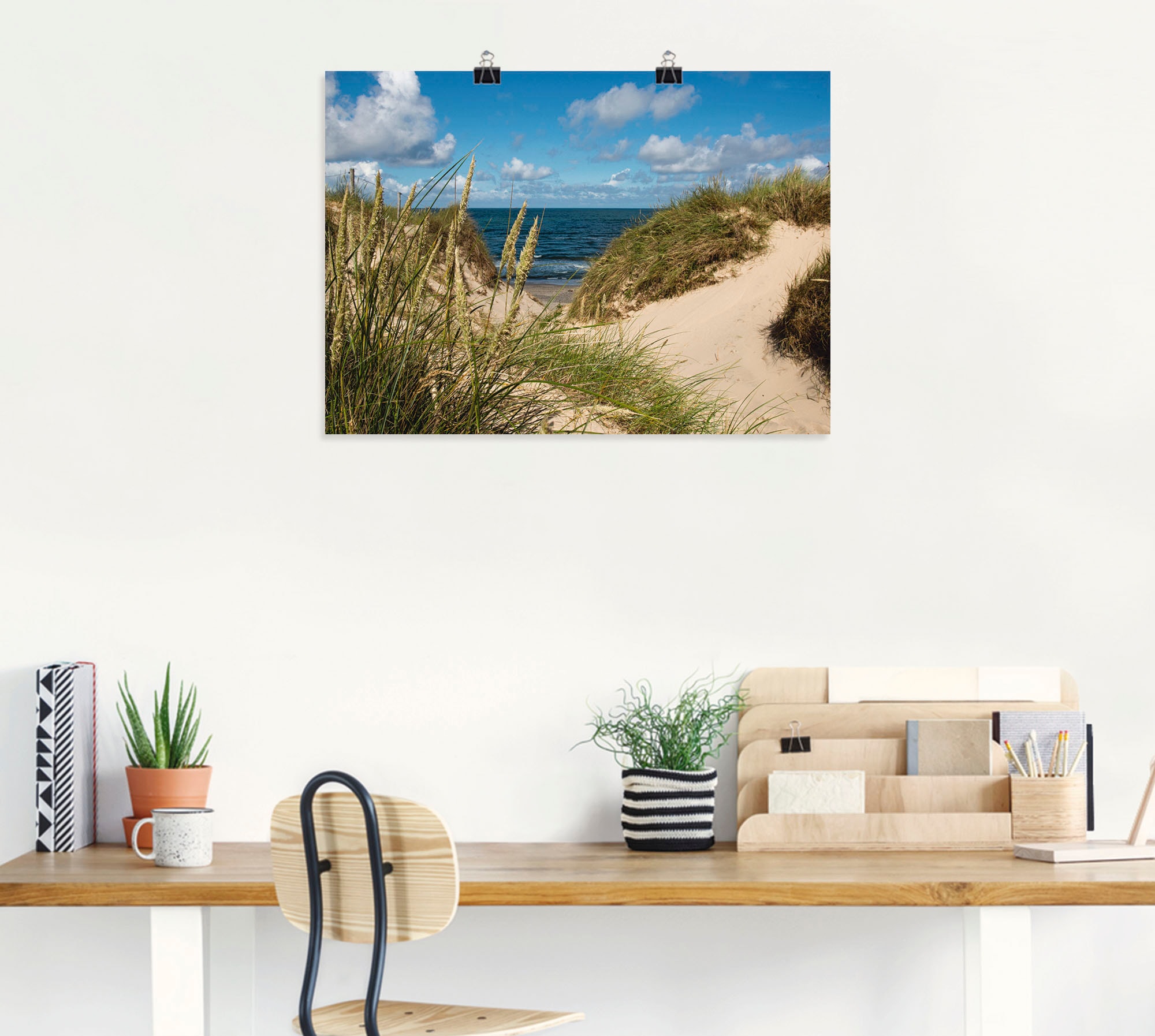 Artland Poster "Strand bei Vesterhav", Strand, (1 St.), als Alubild, Leinwa günstig online kaufen