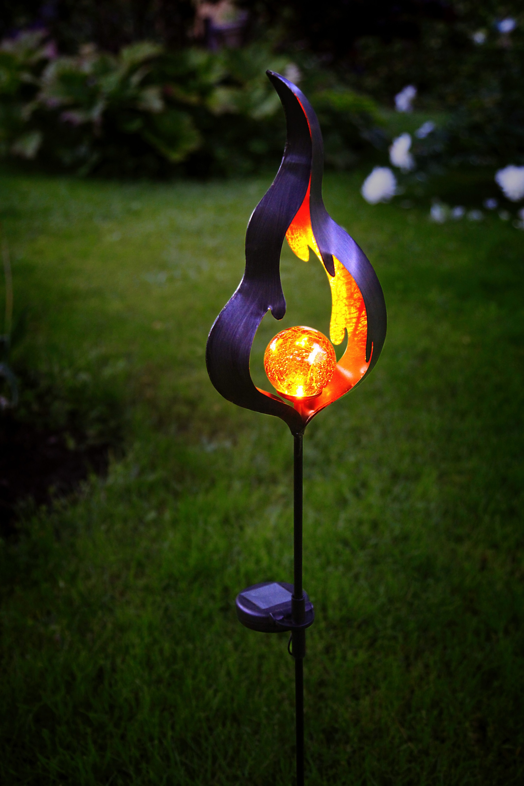 Parforce Traditional Hunting LED Solarleuchte »Solar Dekoration Melilla« LED-Board 1 Stk. bernsteinfarben Dämmerungssensor, amberfarbenes Licht, Schalter,