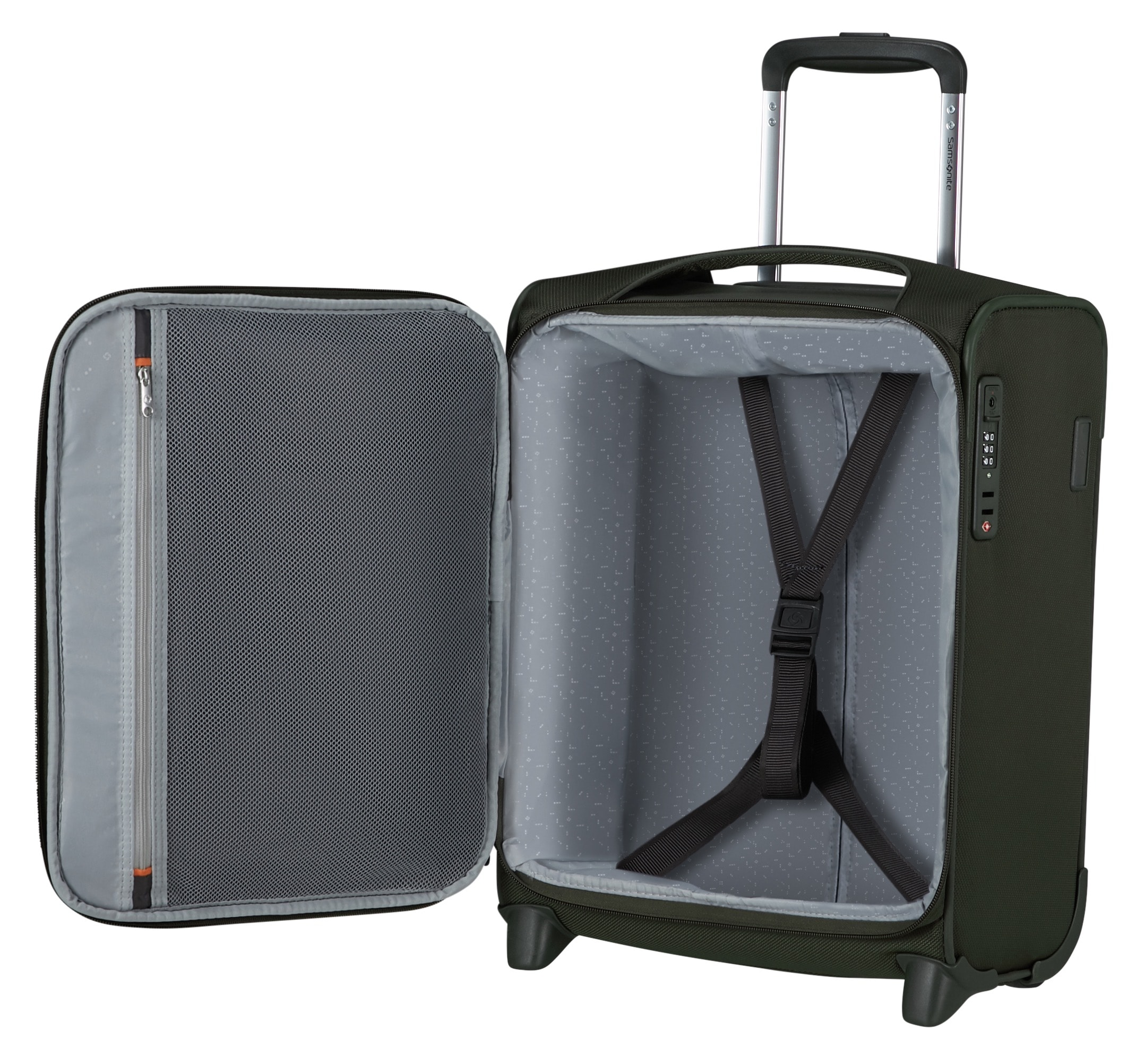 Samsonite Weichgepäck-Trolley »RE-LITE, 45 cm«, (Set, 2 St., mit Packwürfel), 2 Rollen, Underseater Handgepäck TSA-Schloss Reisekoffer Laptopfach