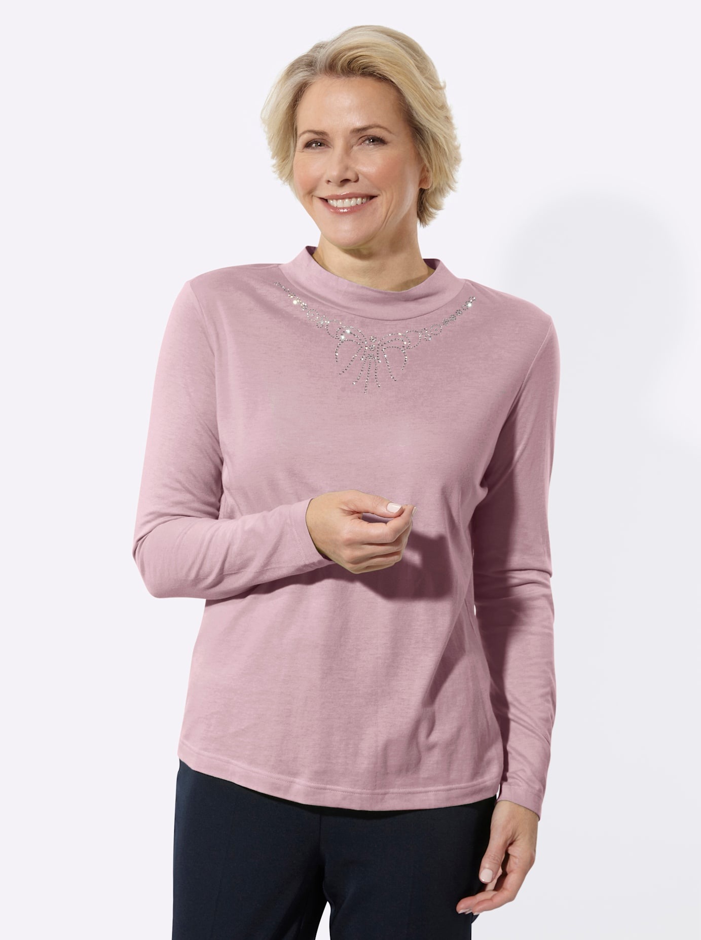 Classic Langarmshirt "Stehkragen-Shirt" 1