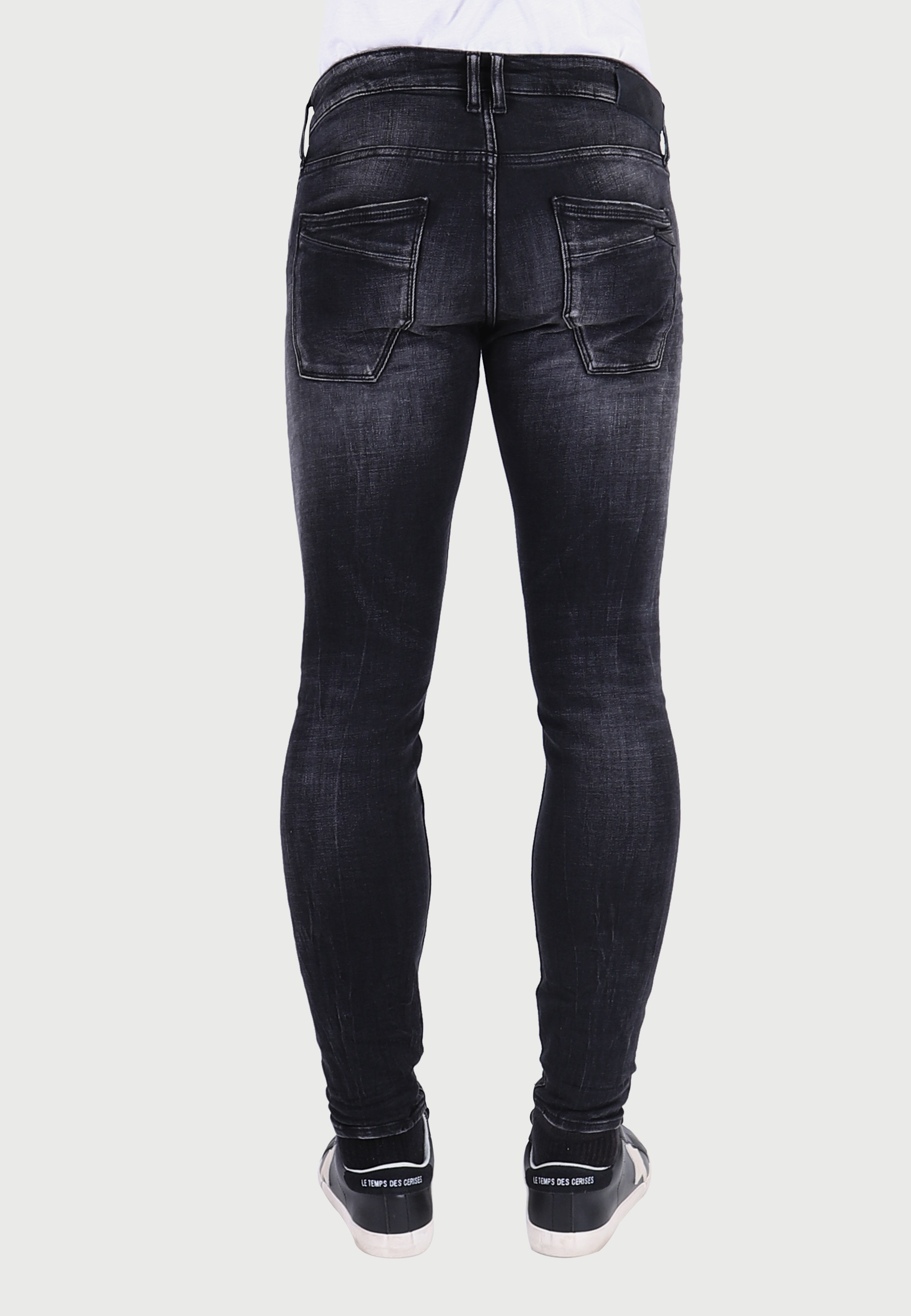 Le Temps Des Cerises Slim-fit-Jeans »POWERC«, in trendigem Used-Look