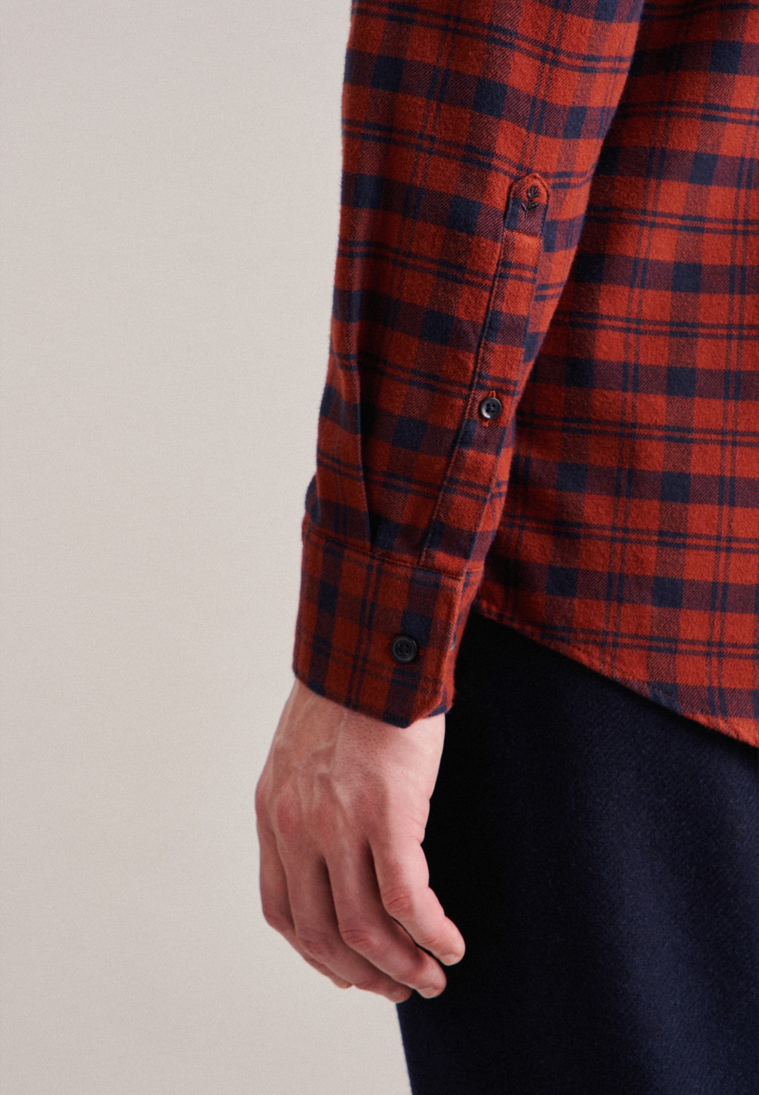 seidensticker Businesshemd »Schwarze Rose«, Regular Langarm Button-Down-Kragen Karo