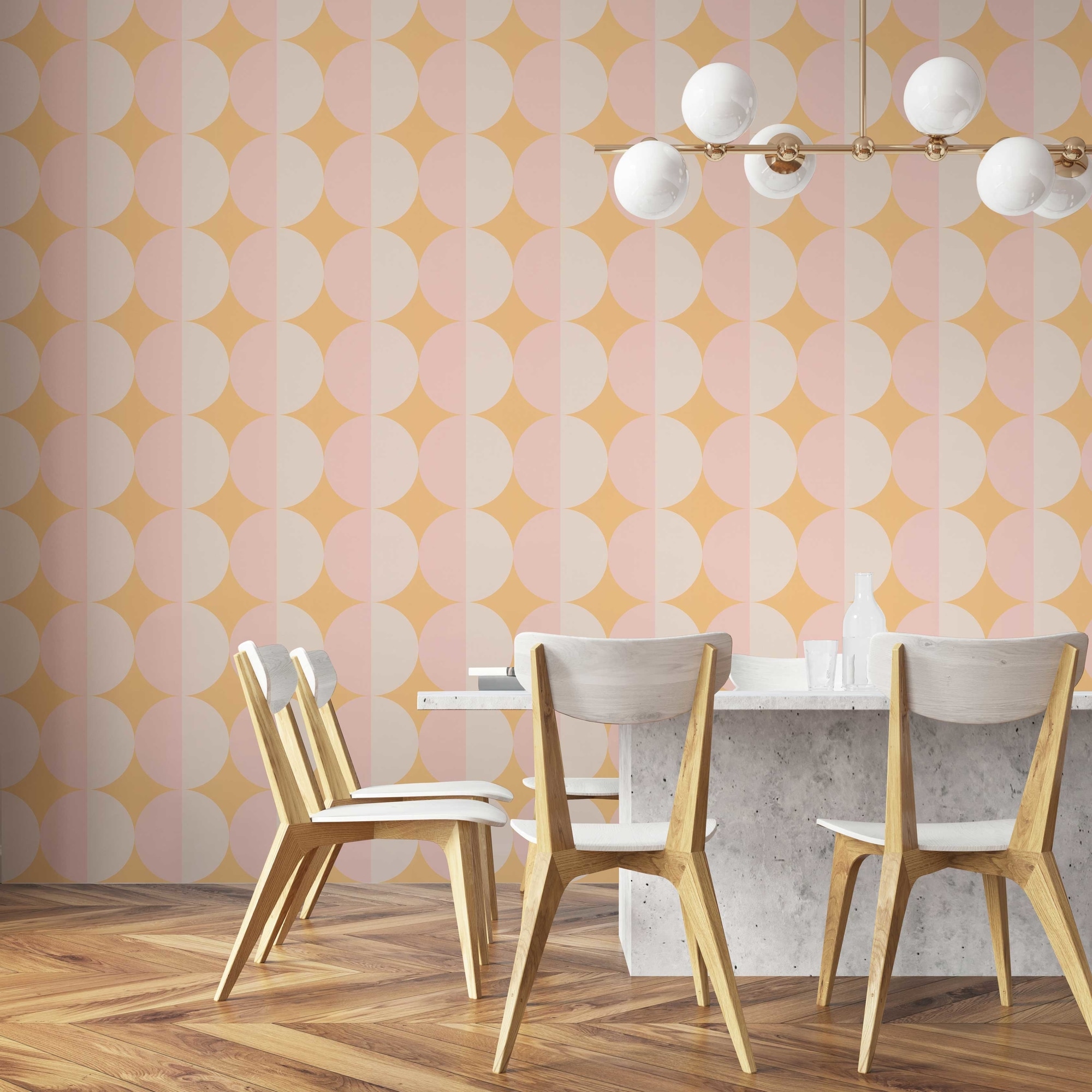 A.S. Création Vliestapete "Retro Geo Kreise" 3D-Optik leicht strukturiert Vliestapete Retro geometrisch Kreise, versch. Farben